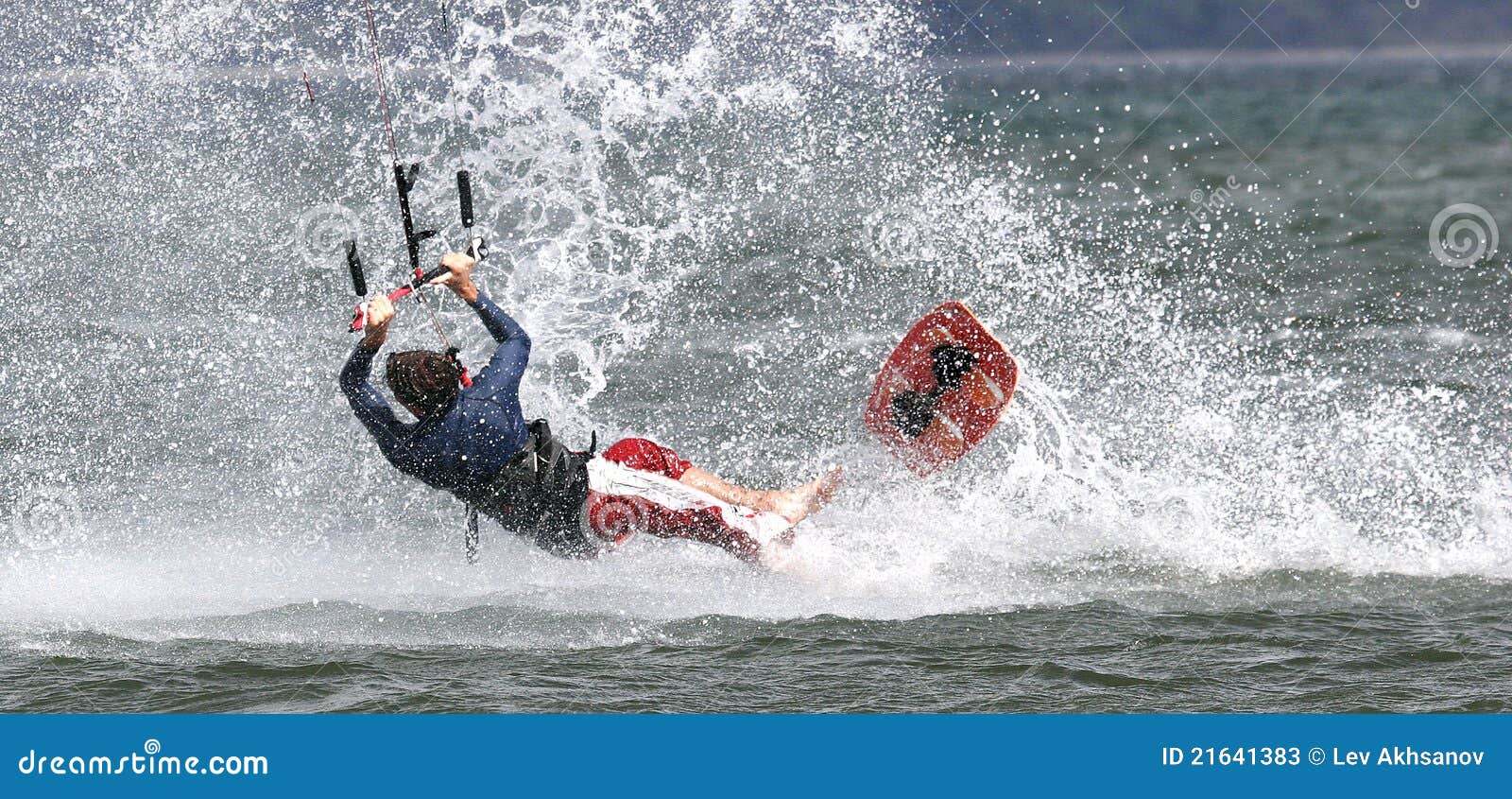 Kiting in Costa Rica, Wipeout. Stock Image Image of sports, board 21641383