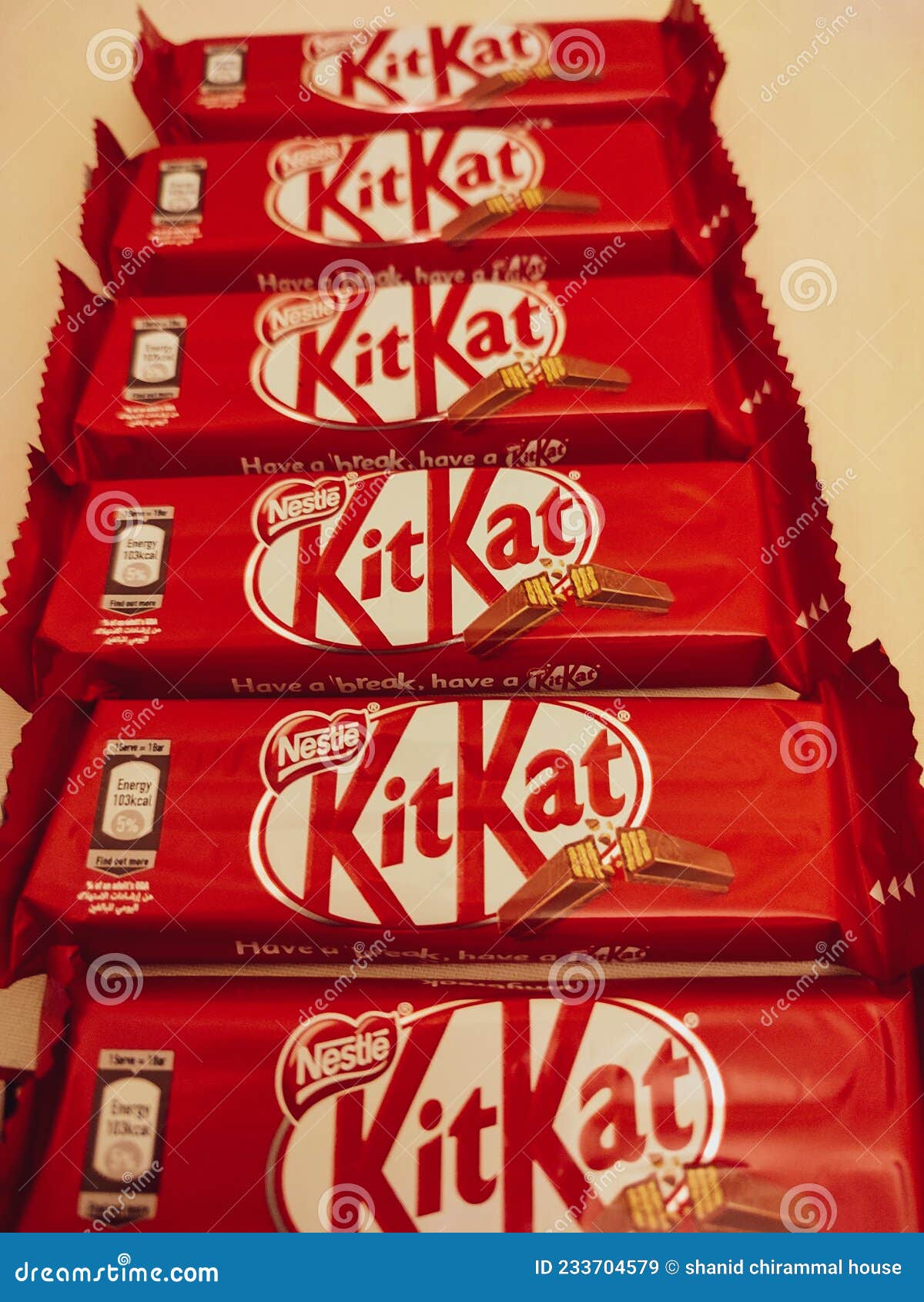KitKat chocolate bars editorial stock image. Image of produce 233704579