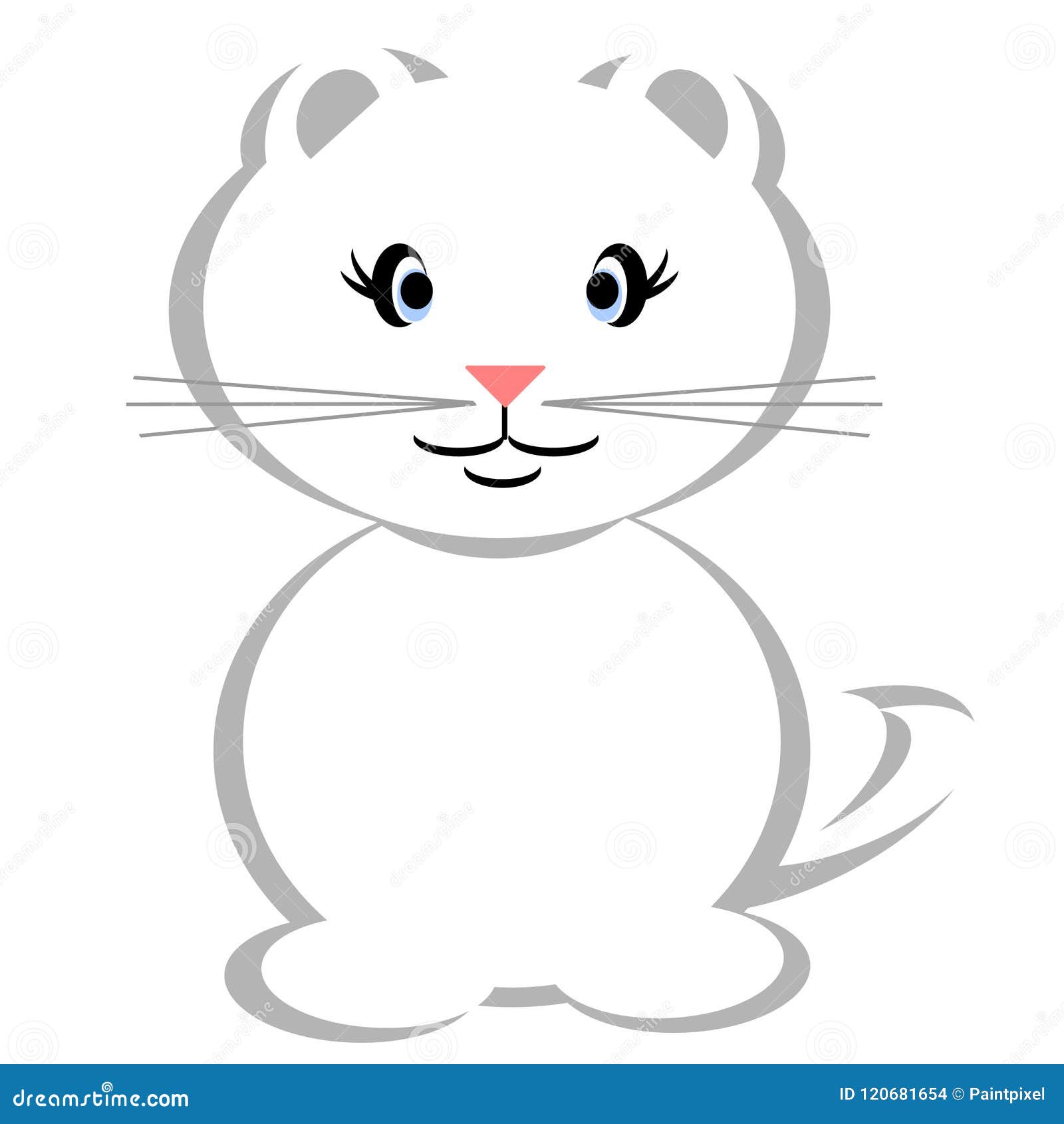 Kitten Clipart Bianca Stilizzata Illustrazione Di Stock Illustrazione Di Bianco Kitten 120681654