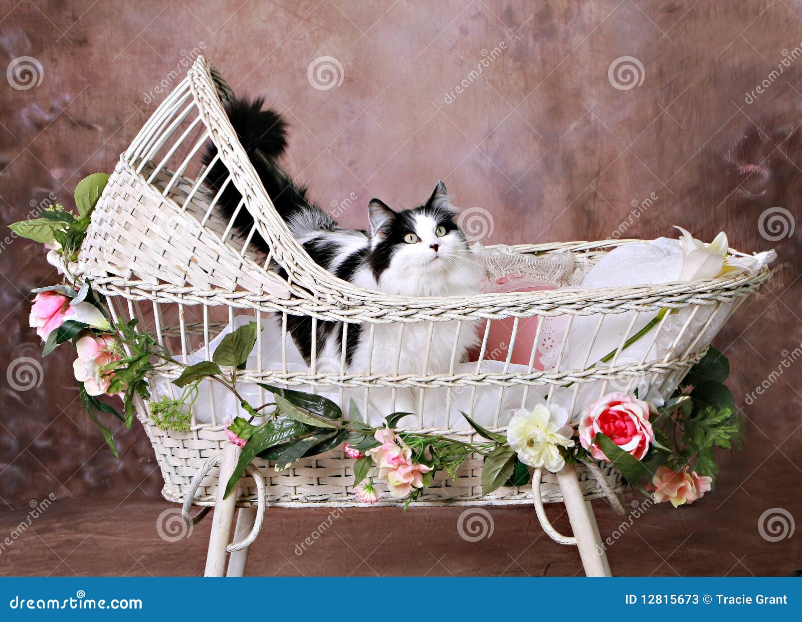 antique wicker bassinet