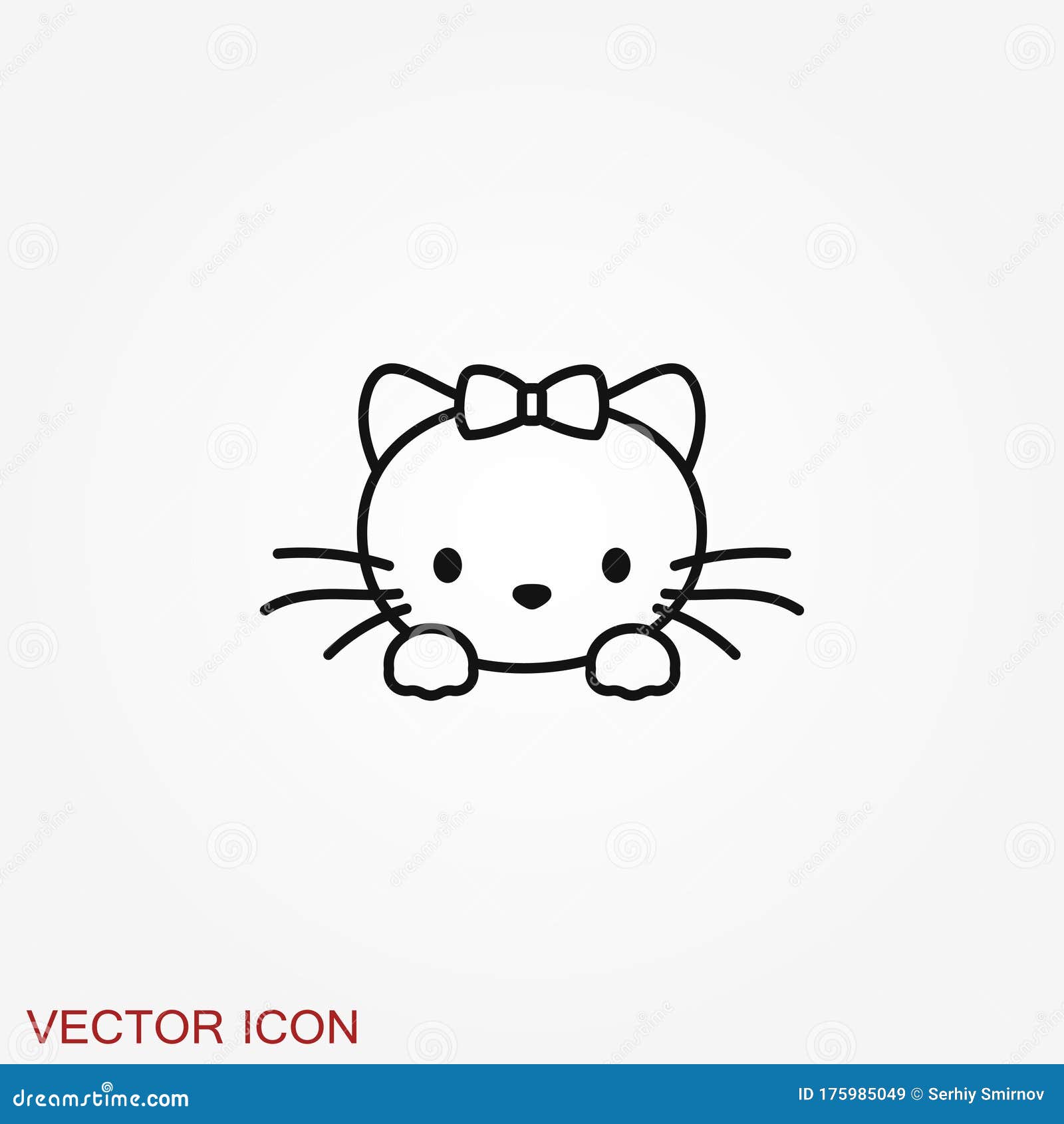 Cat Icon. Kitty Vector Icon. Cat Symbol Isolated On Background