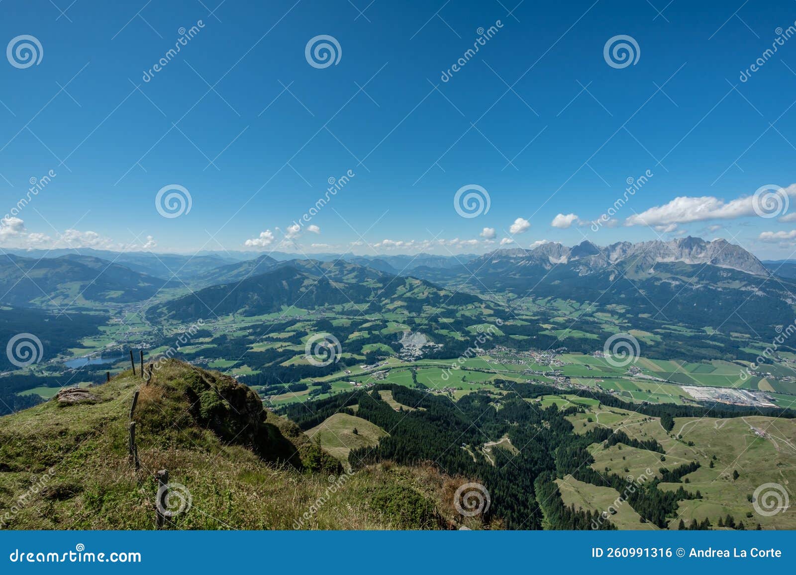 kitzbuheler horn panoramic view on wilder kaiser