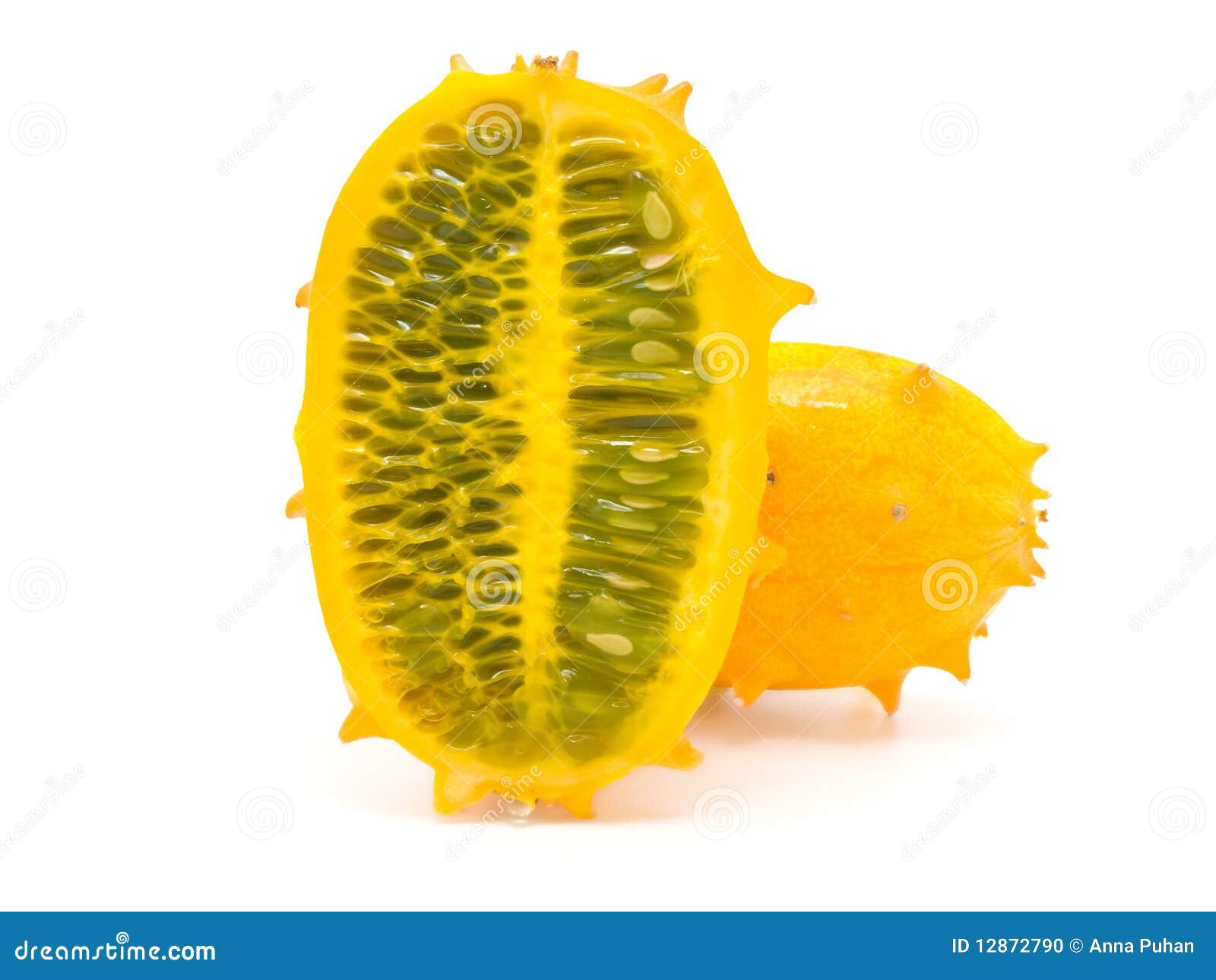 Kiwano fruit stock photo. Image of inside, horned, green 12872790