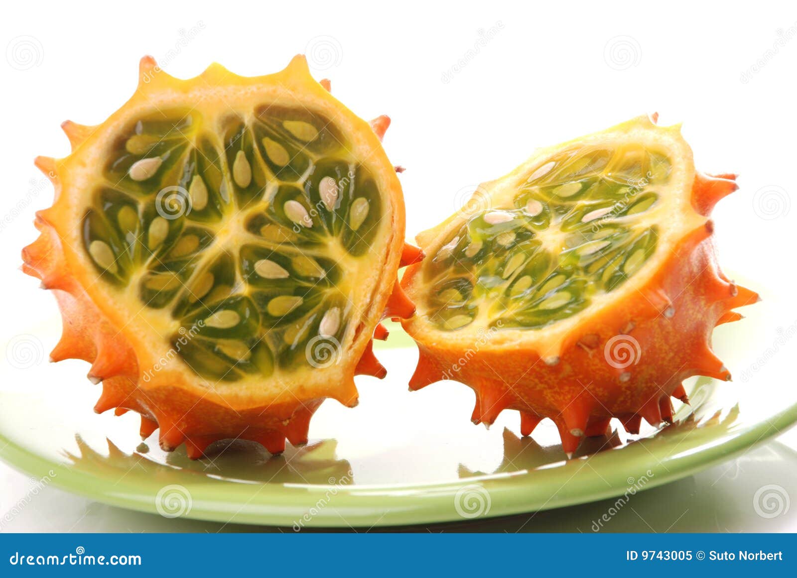 Kiwano fruit stock image. Image of nature, horn, ripe 9743005