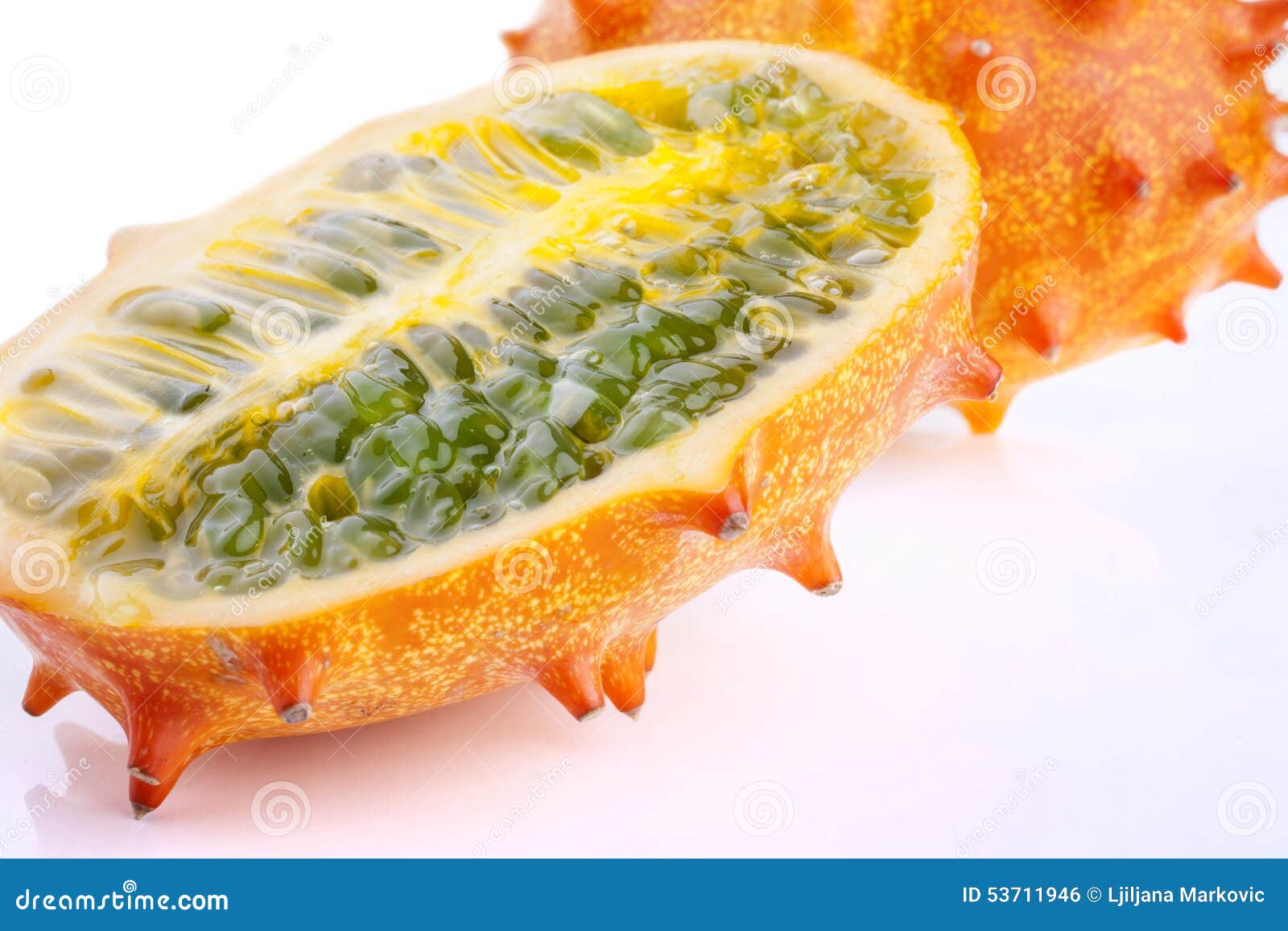 Kiwano fruit stock photo. Image of organic, orange, diagonally 53711946
