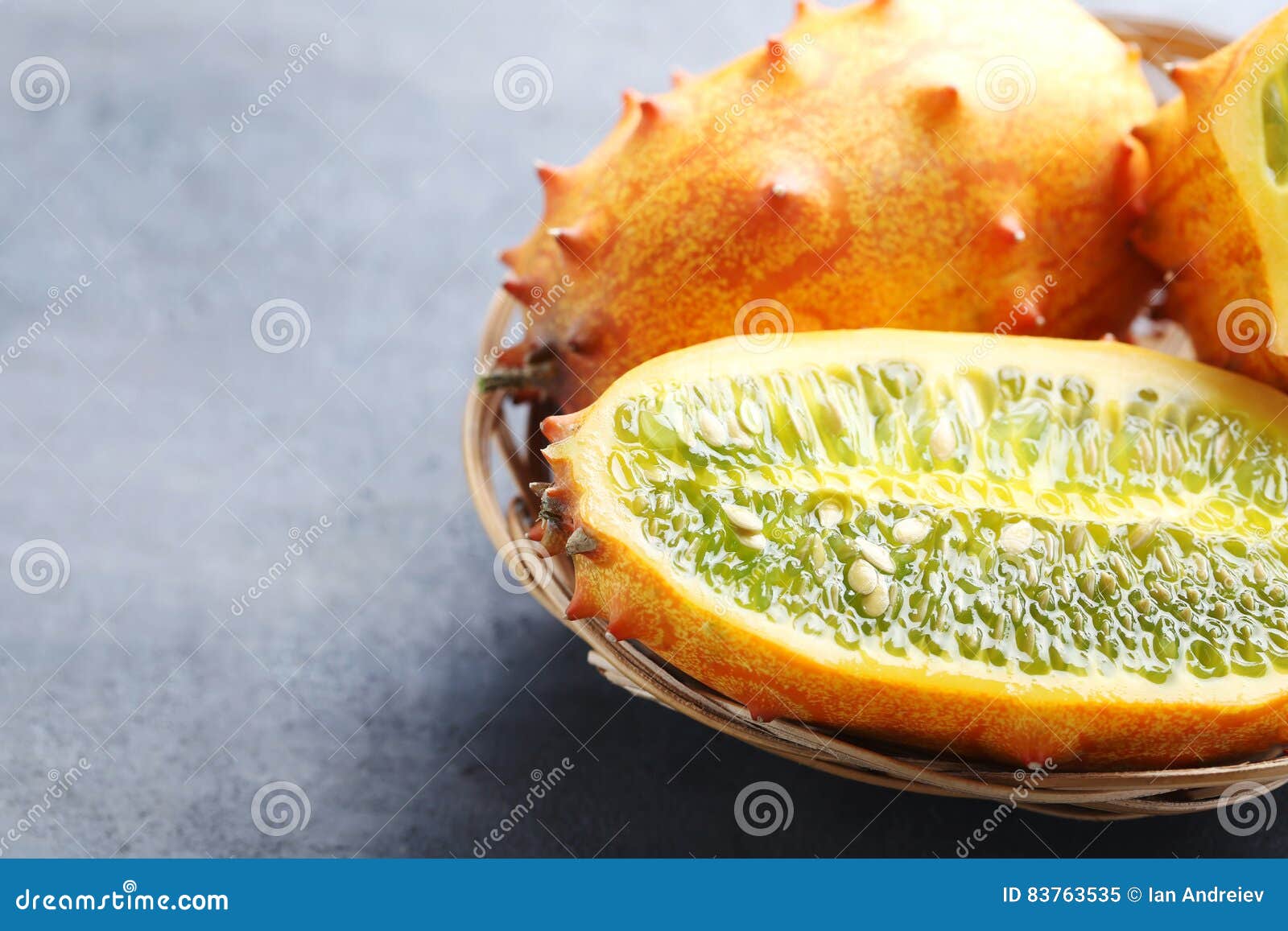 Kiwano fruit stock image. Image of exotic, nature, cucumber 83763535