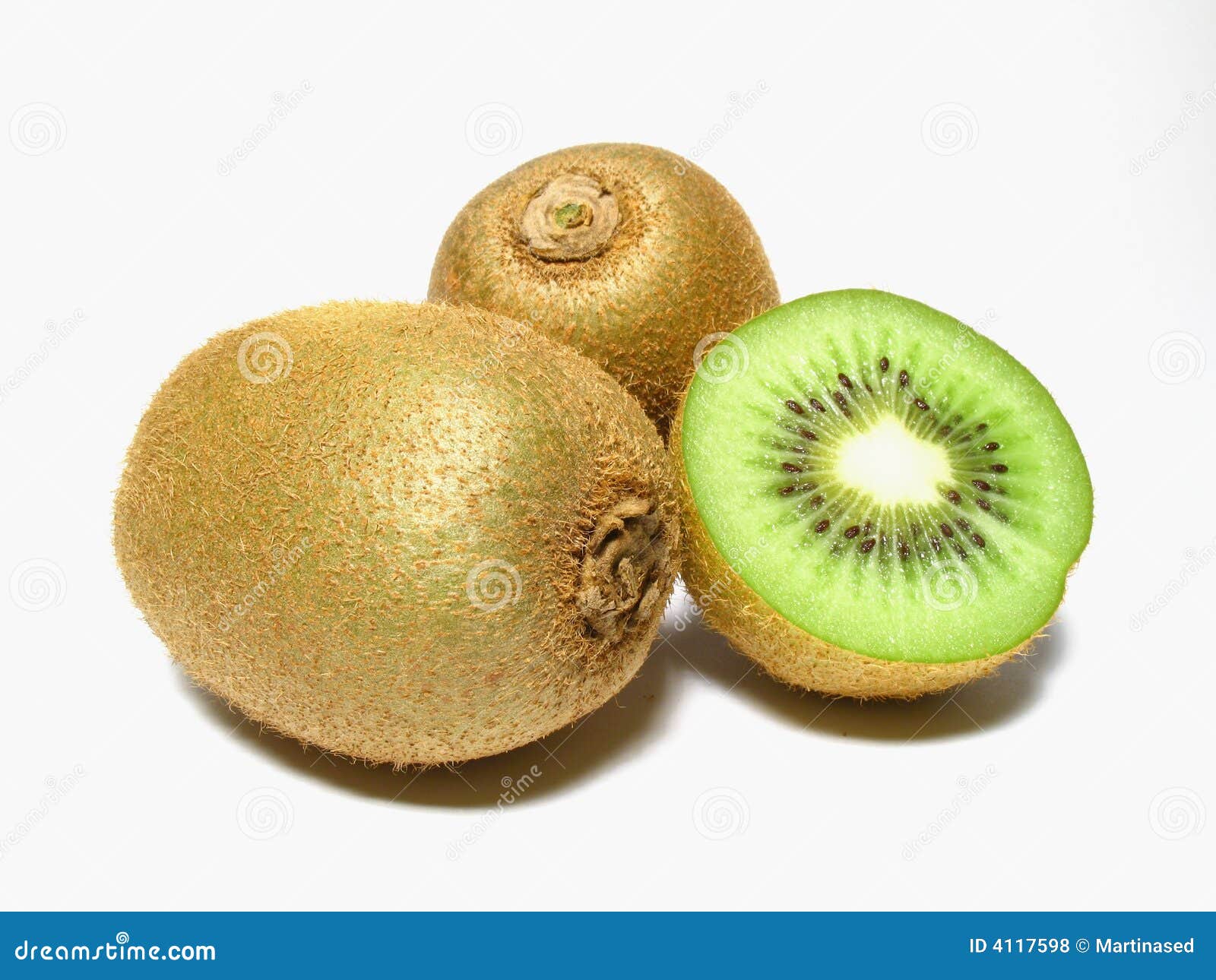 Particolare della metà del kiwi e kiwi due