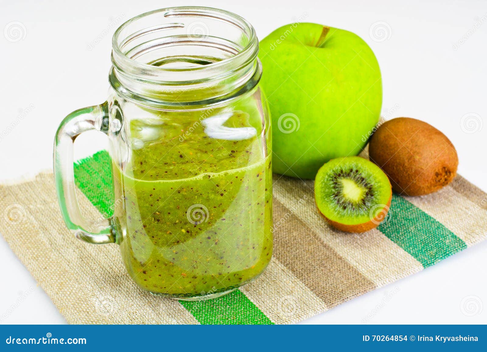 Kiwi and Apple Fresh Juice stock photo. Image of background 70264854