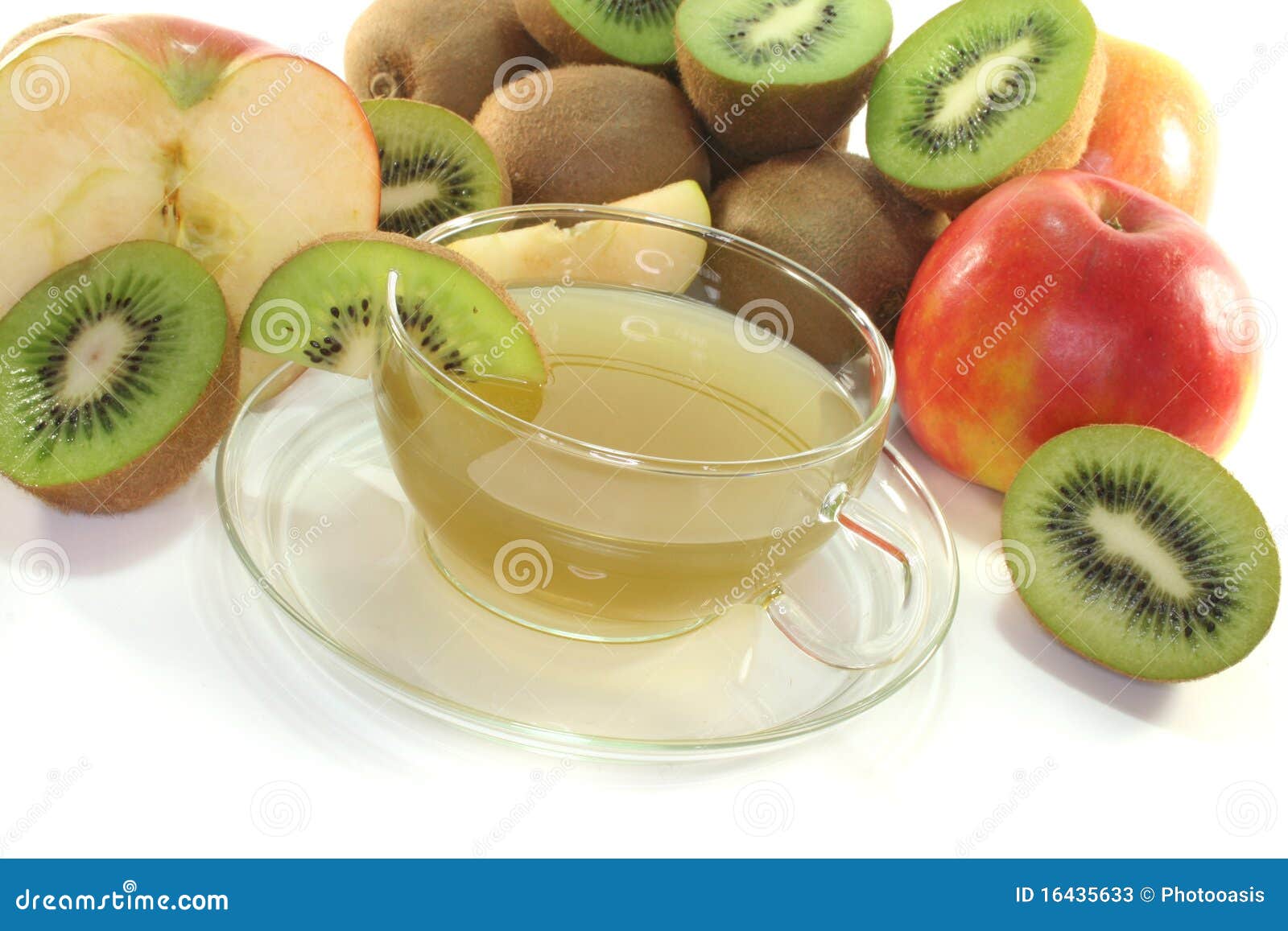 Kiwi and apple tea stock image. Image of paper, beverage 16435633