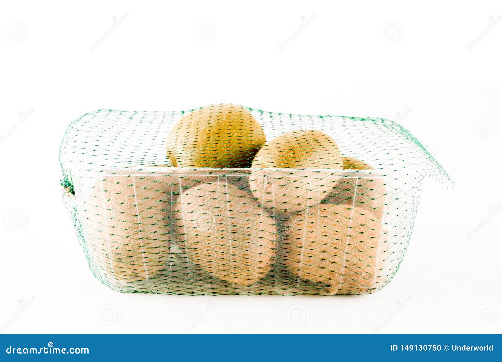 Kiwi in a box isolated stock photo. Image of food, packaging 149130750