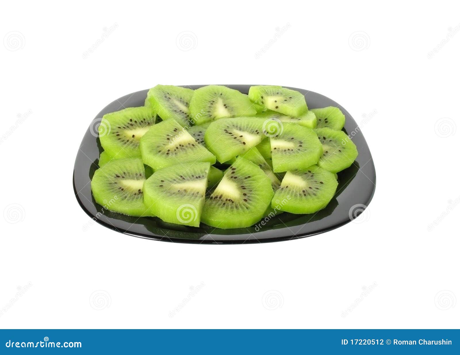 Kiwi on dish stock photo. Image of fruit, black, freshness - 17220512