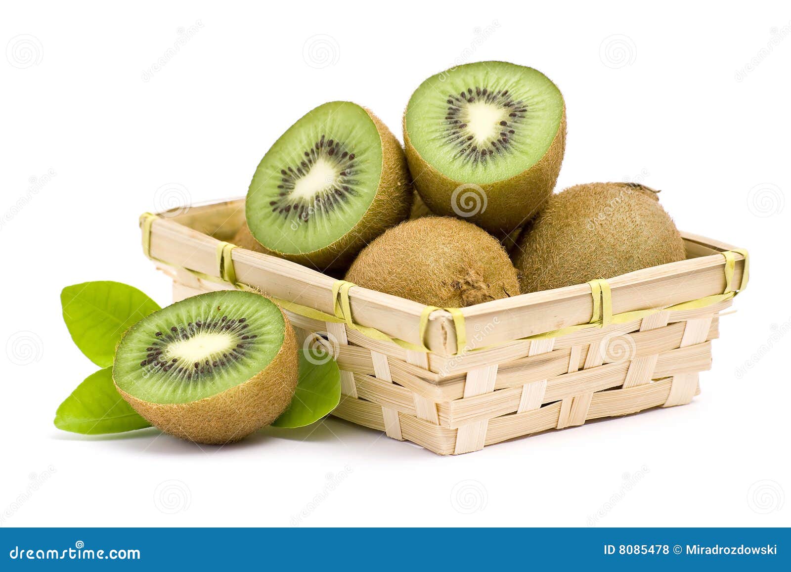 Kiwi fruit in basket stock photo. Image of seeds, background 8085478