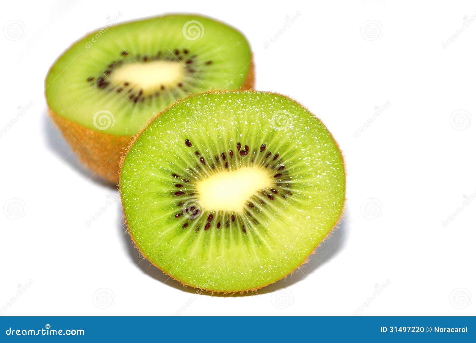 Kiwi Fruit cut into half stock photo. Image of dessert 31497220