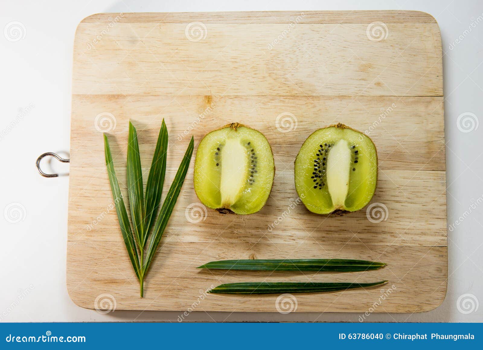 Kiwi Fruit Isolated on Block Decoration Stock Photo Image of leaf