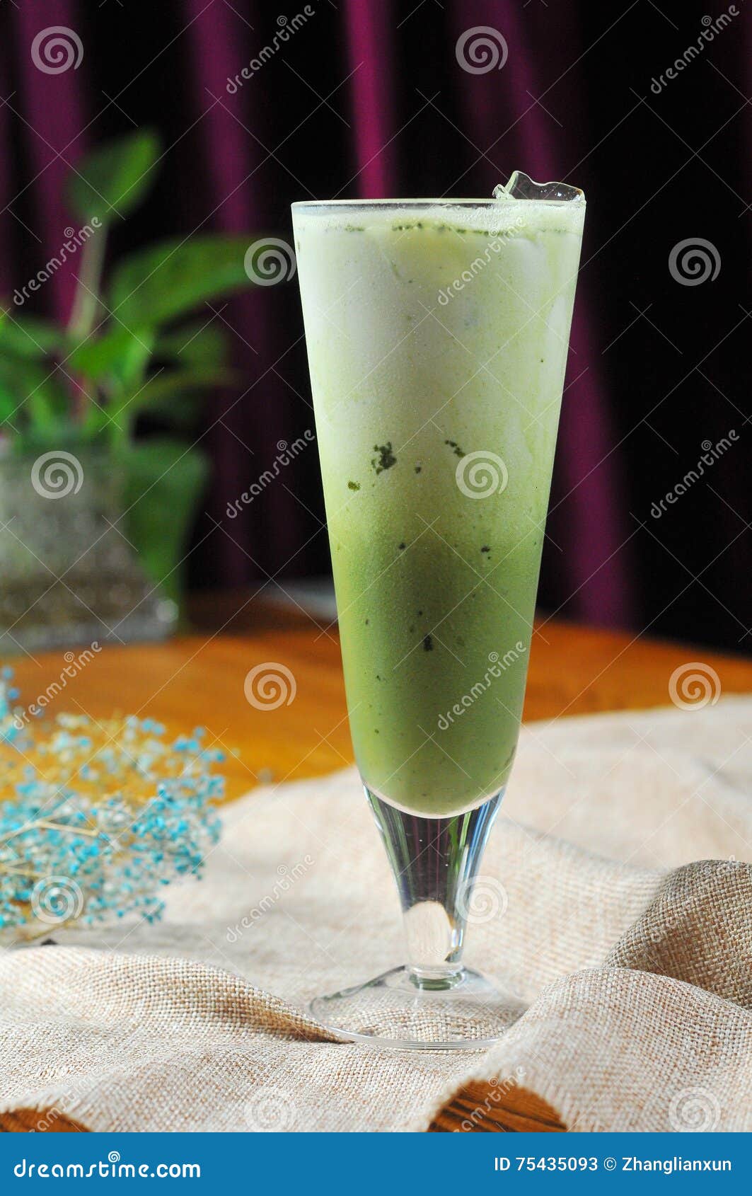 Kiwi fruit milk shake stock image. Image of drink, food 75435093