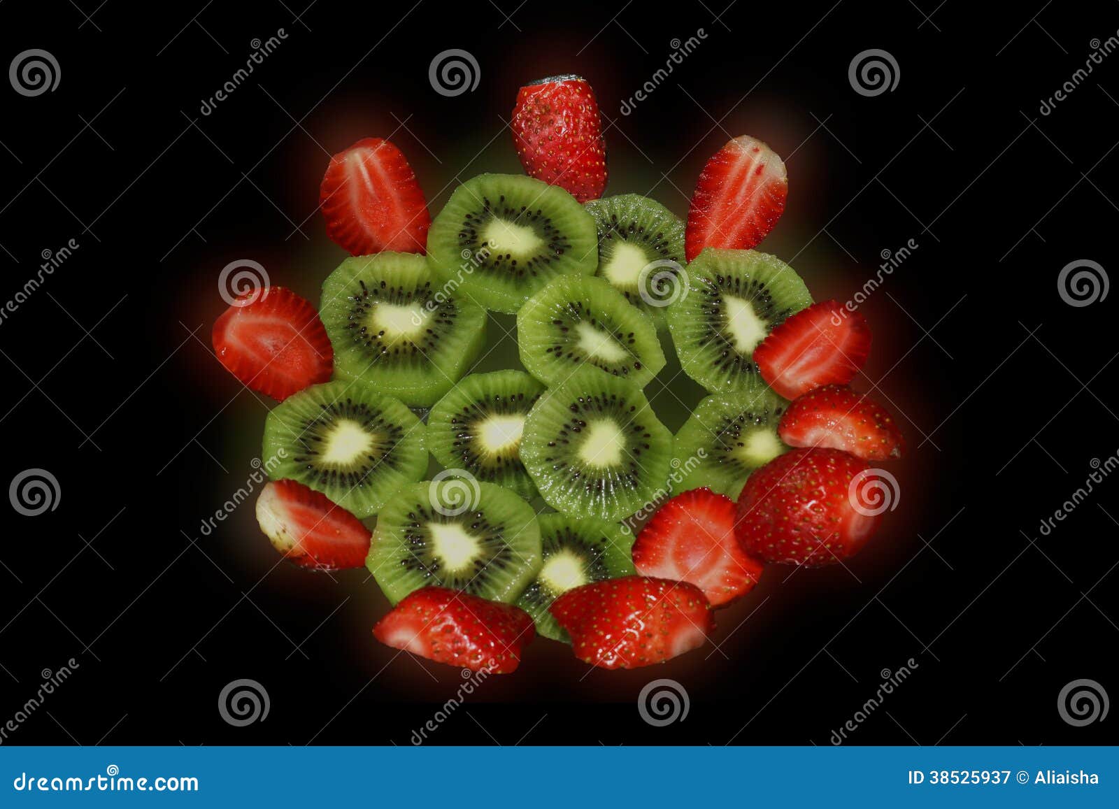 Kiwi Fruit & Strawberry Stock Image Image of food, green 38525937