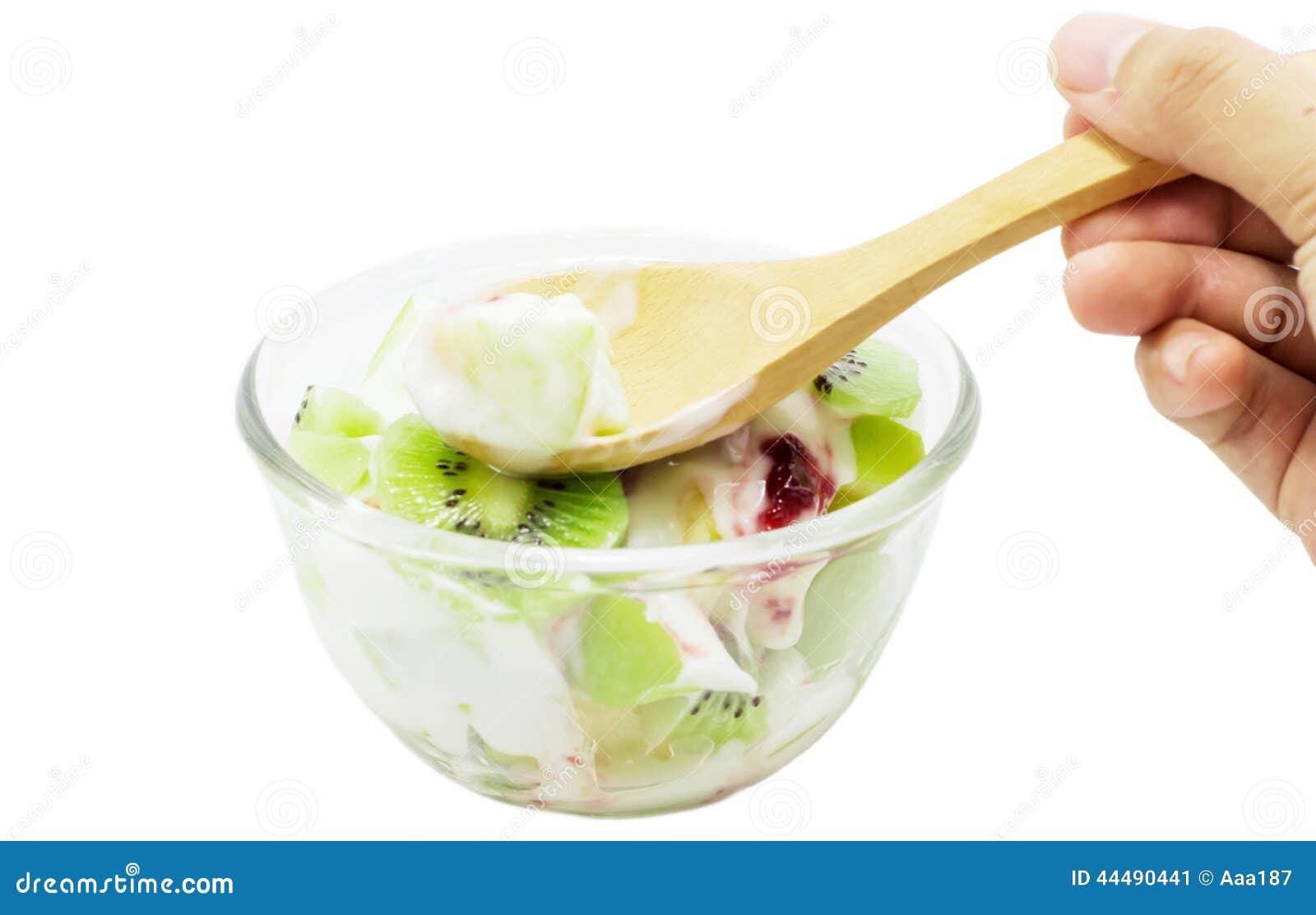 Kiwi fruit yogurt stock image. Image of dairy, dessert 44490441