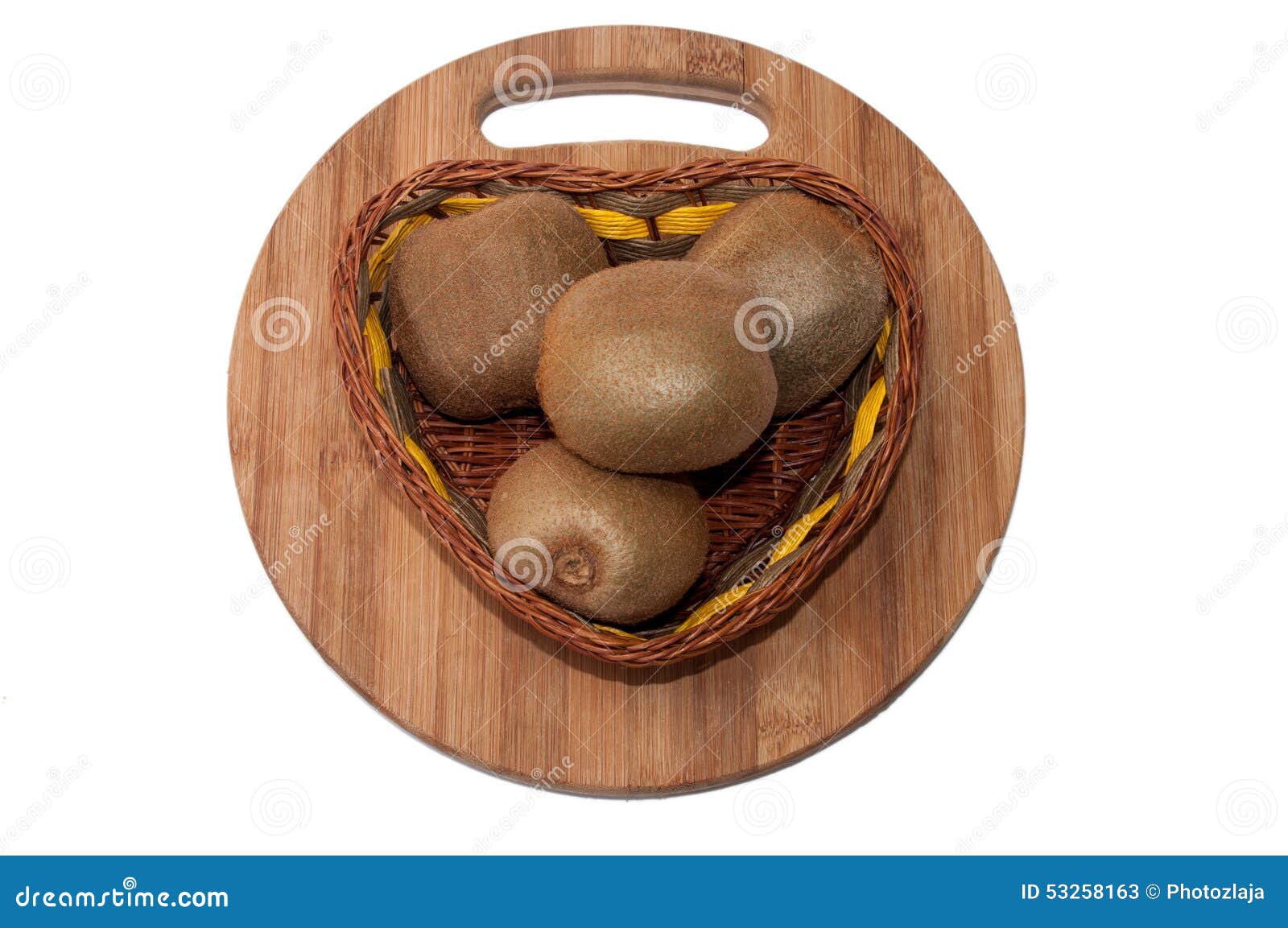 Kiwi Served in a Wicker Basket Stock Image Image of healthy, group