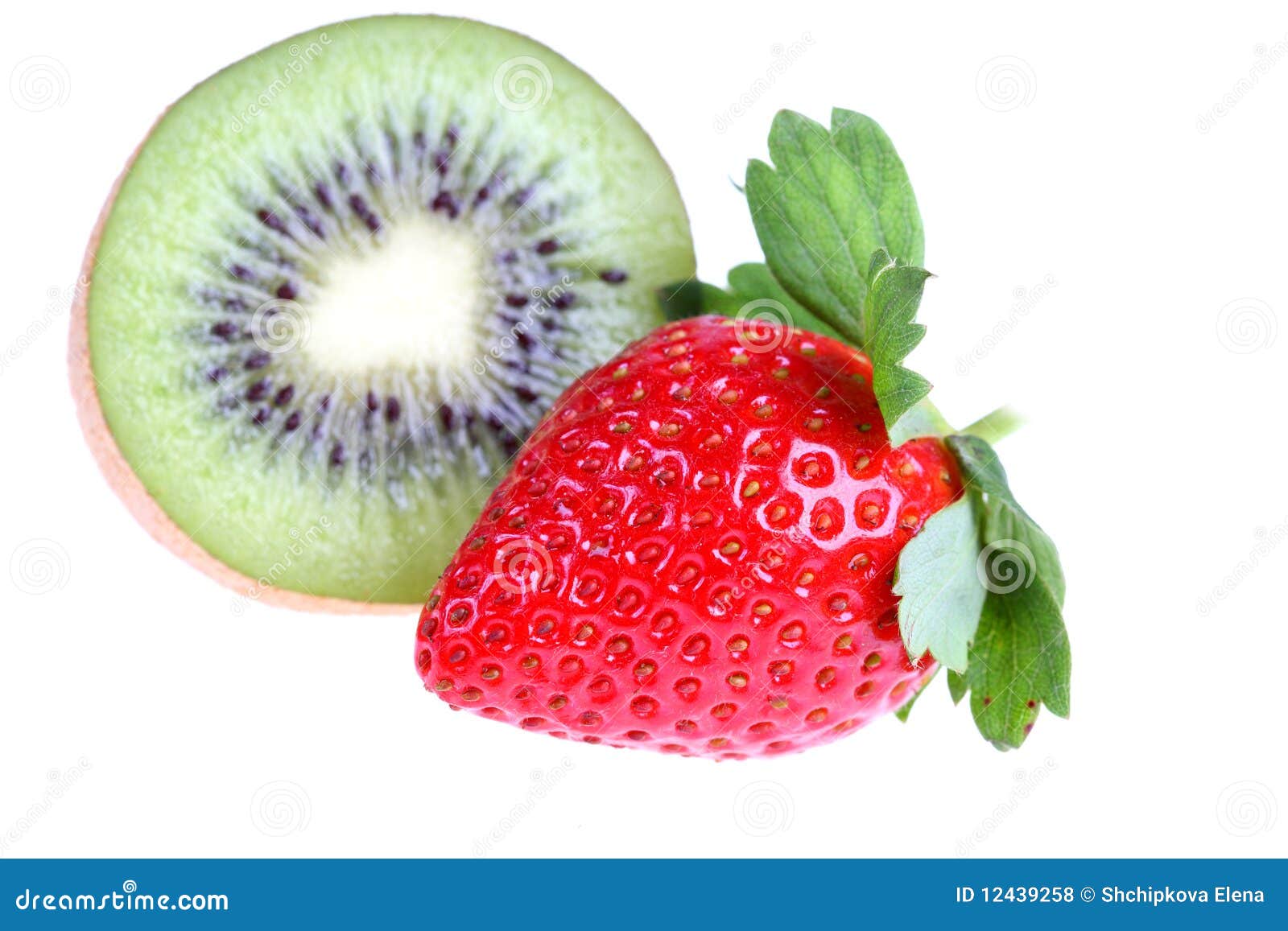 Kiwi and strawberry. stock photo. Image of kiwi, ripe 12439258