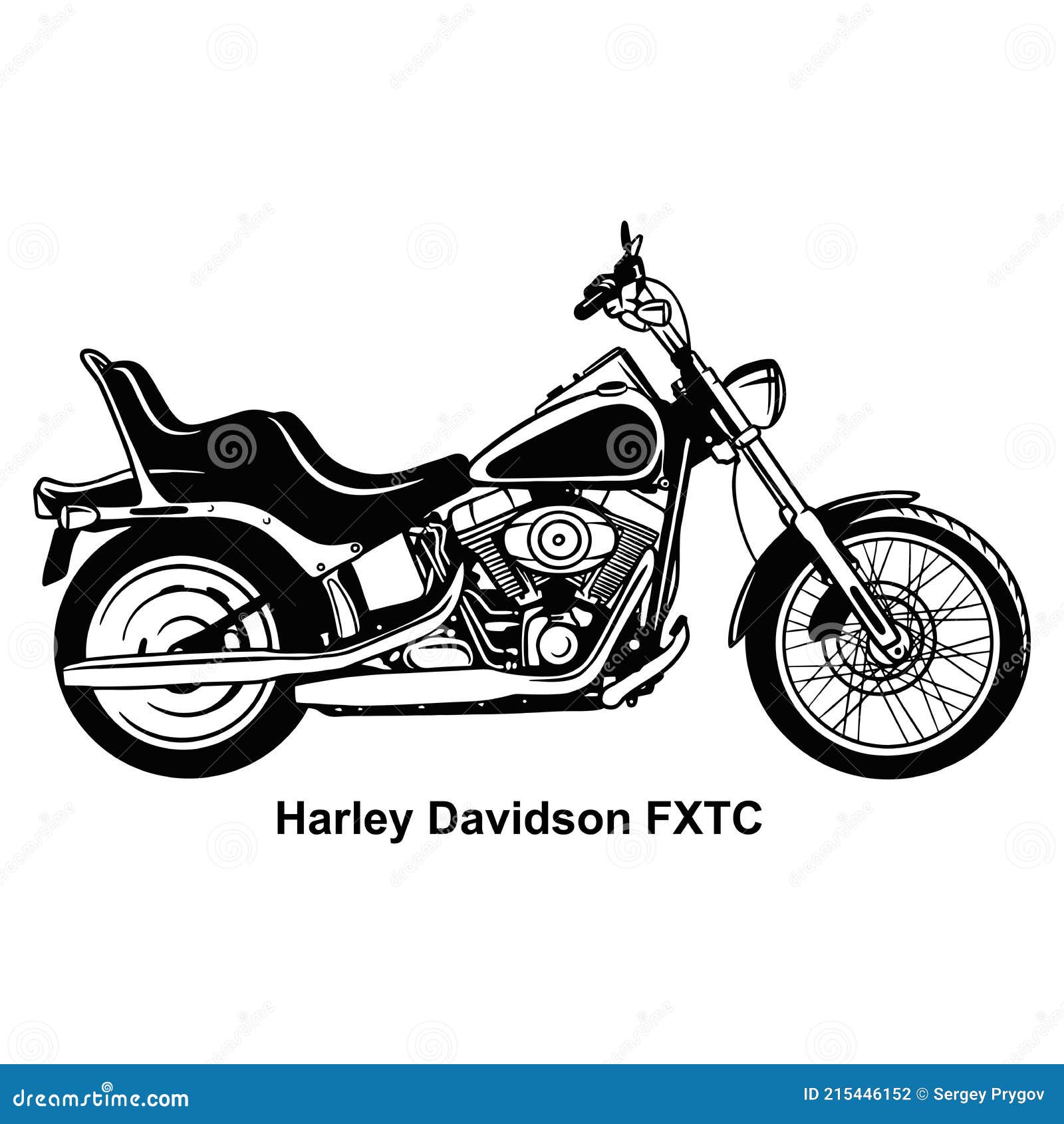 Klassische Motorrad Vektor Schablone Silhouette Vektor Clip Art Für Hemd  Und Emblem Vektor Abbildung - Illustration von motorrad, schablone:  215446152