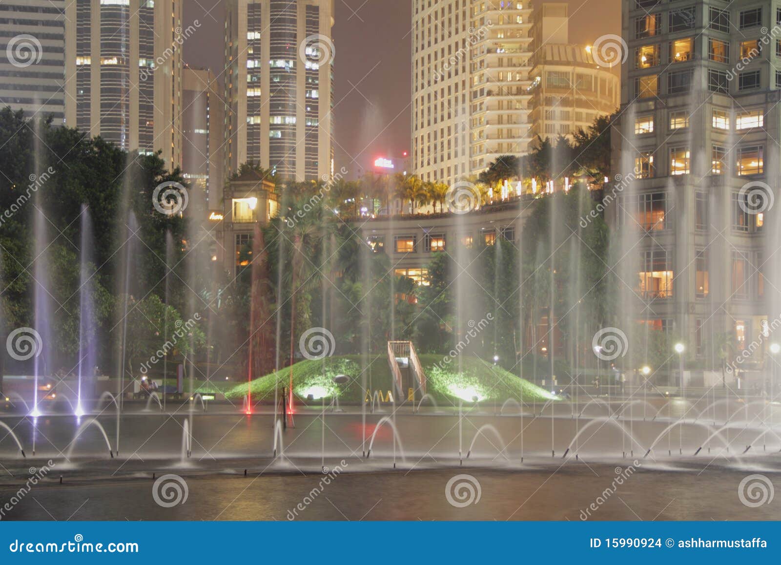 KLCC Fountains stock photo. Image of front, highest, water 15990924