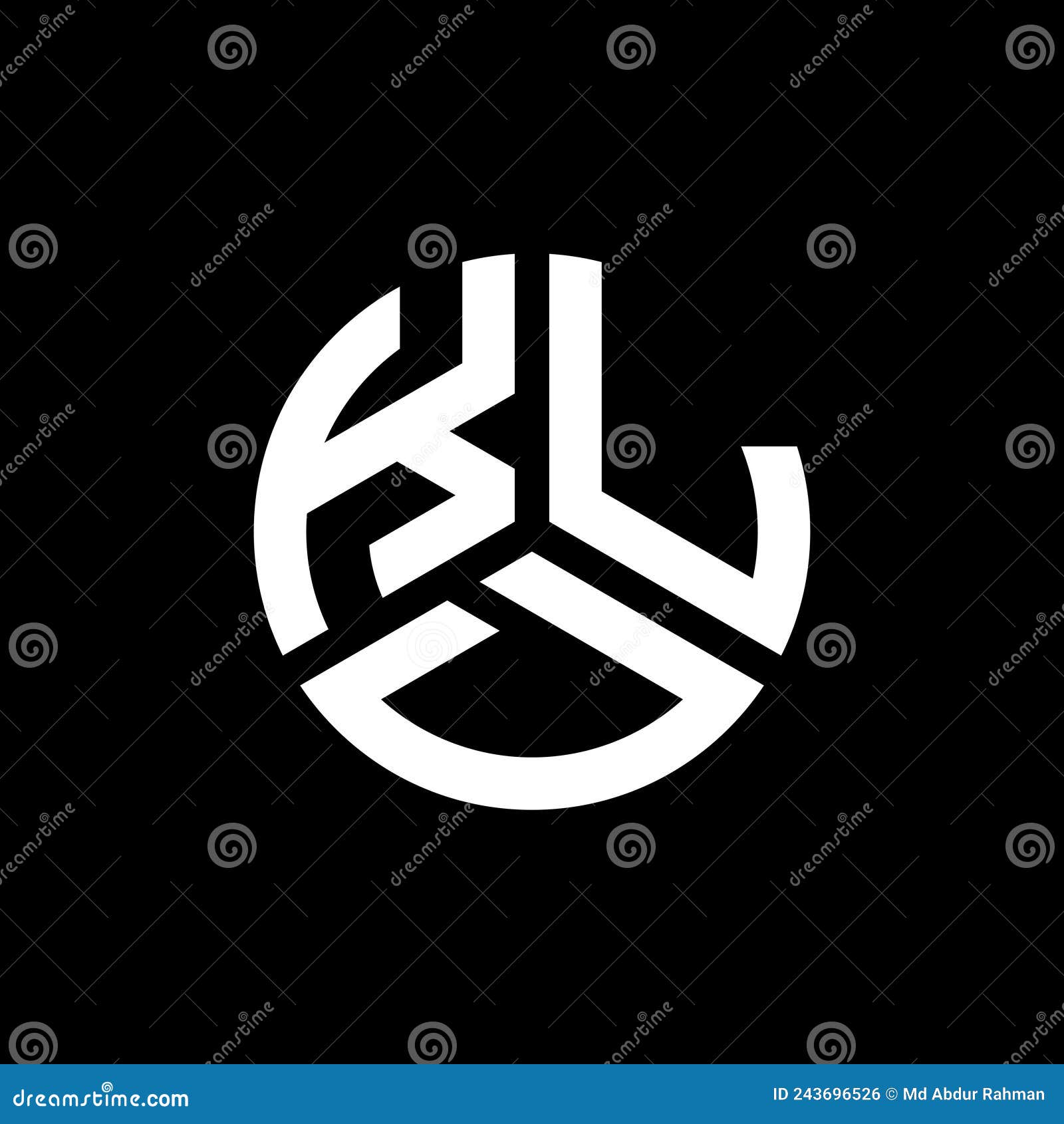 kld letter logo  on black background. kld creative initials letter logo concept. kld letter 