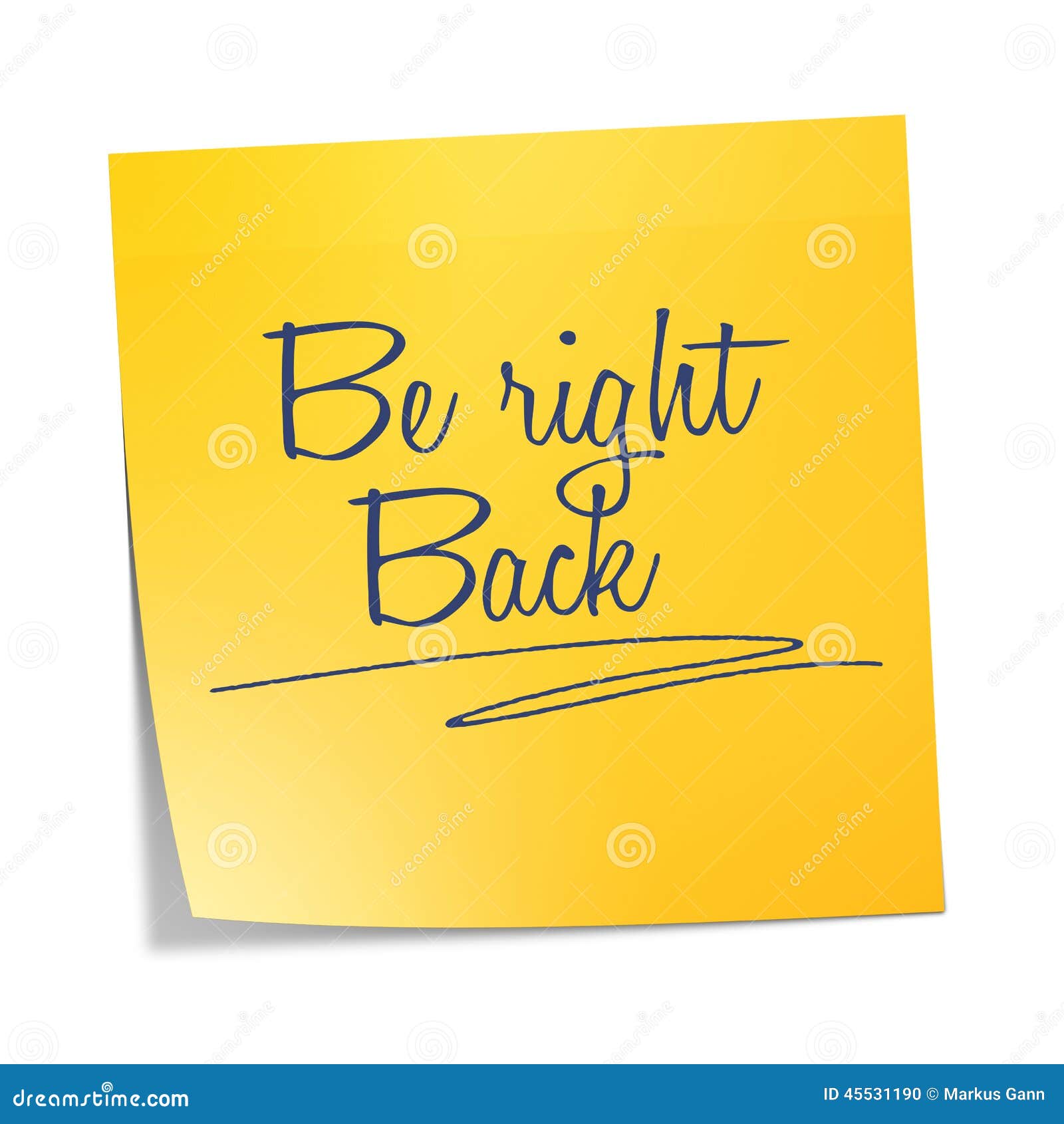 Klebriges Papier Mit Einer Mitteilung Stock Abbildung - Illustration