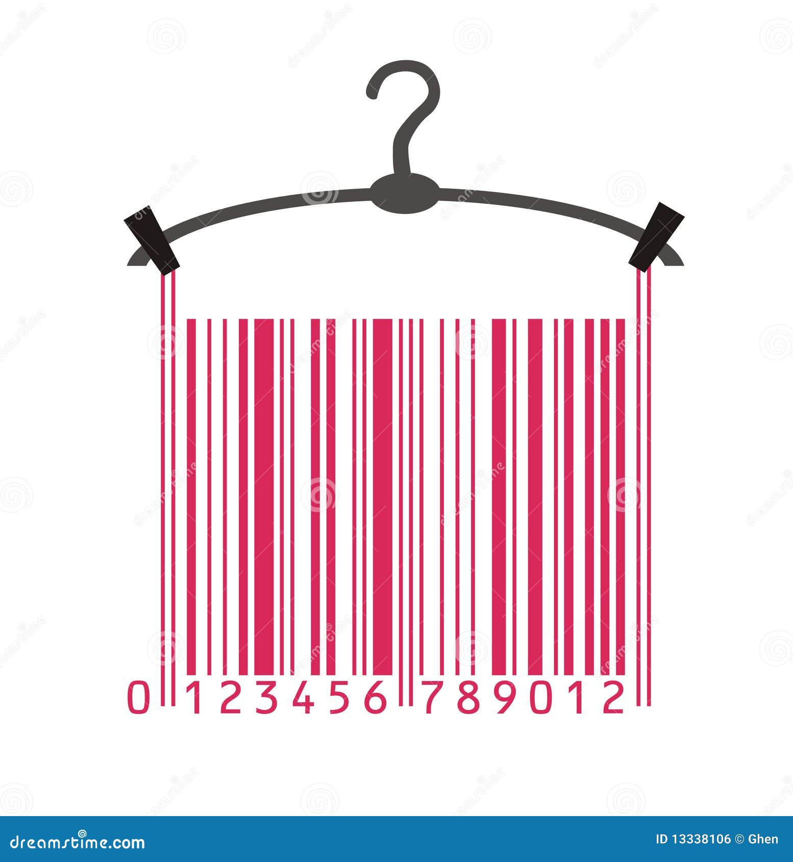 Kleidung im Barcode vektor abbildung. Illustration von form - 13338106