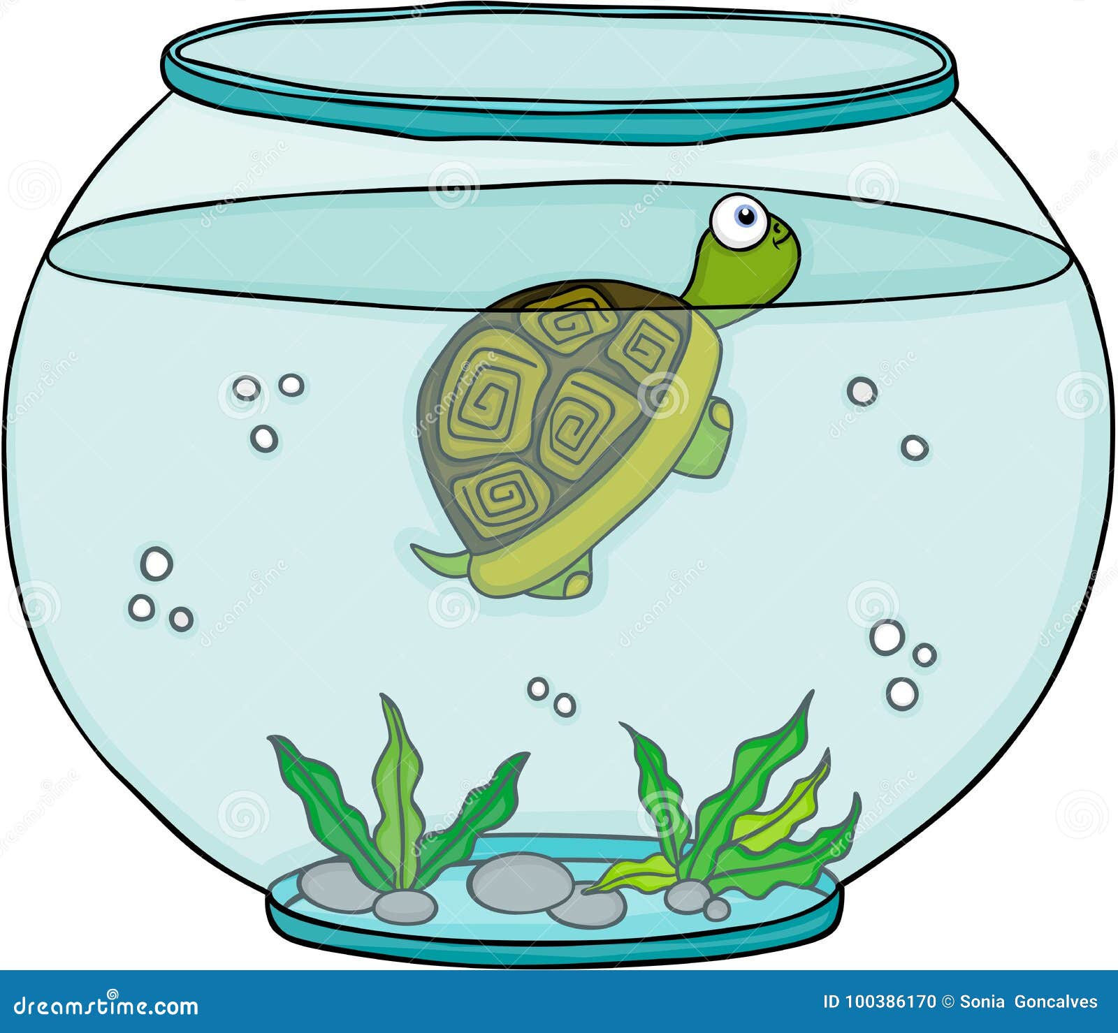 Черепаха в аквариуме с рыбками