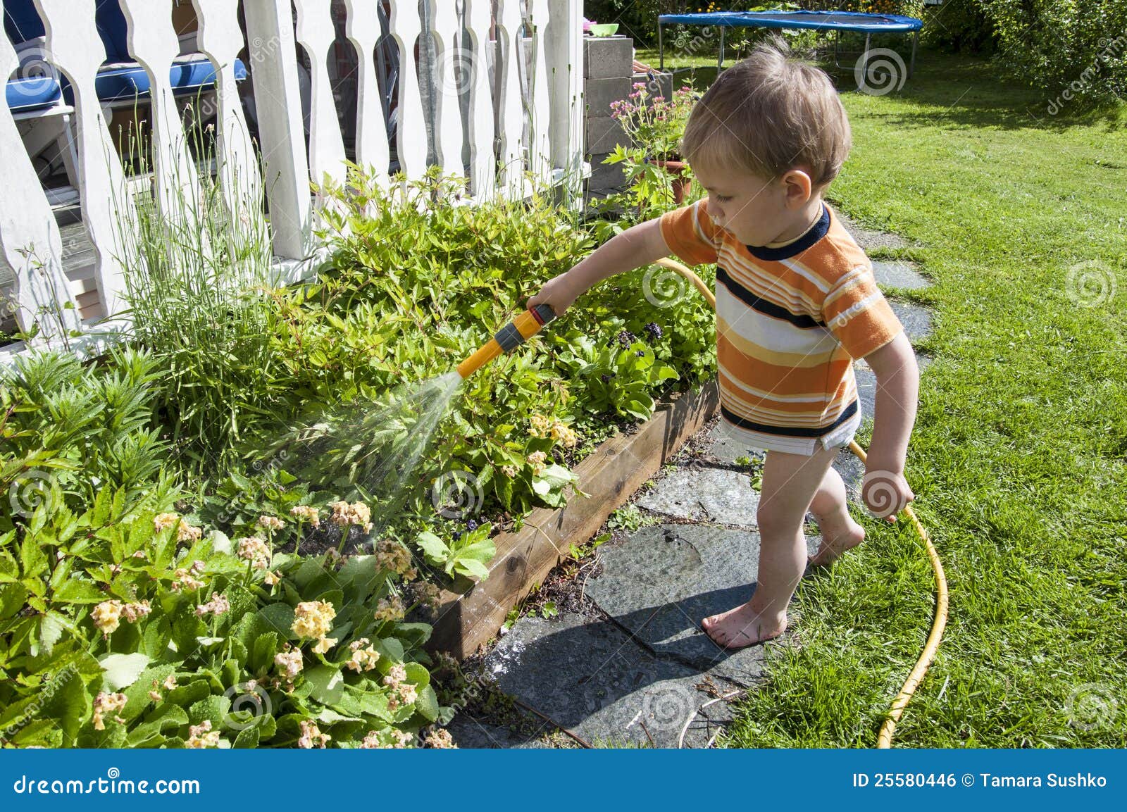 Kleiner Gärtner stockfoto. Bild von kind, blume, jahreszeit 25580446