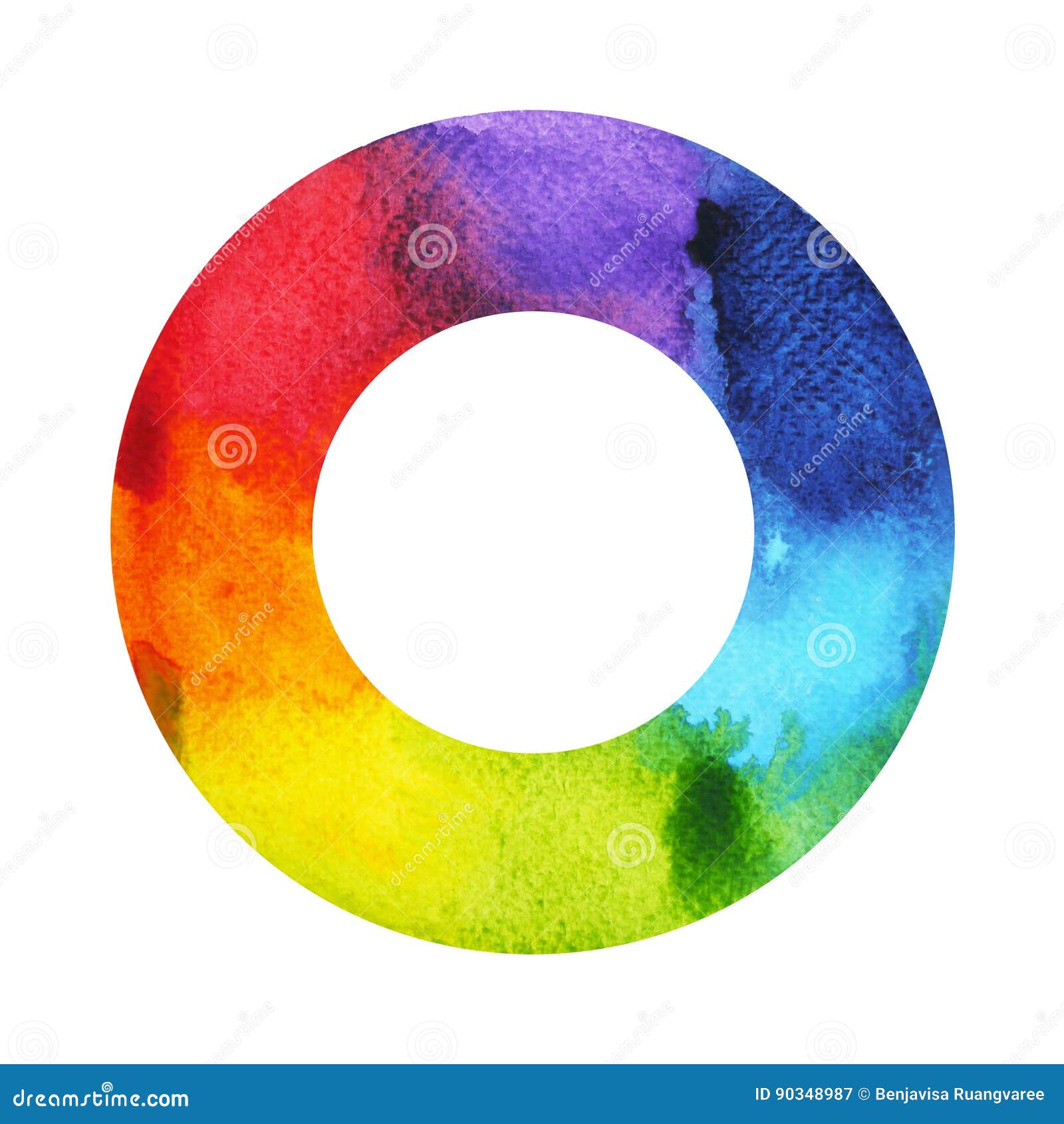 Uitstekend Handelsmerk Bewolkt Kleur 7 Van Het Concept Van Het Chakrasymbool, Ronde Cirkel, Waterverf Het  Schilderen Stock Illustratie - Illustration of kleurrijk, meditatie:  90348987