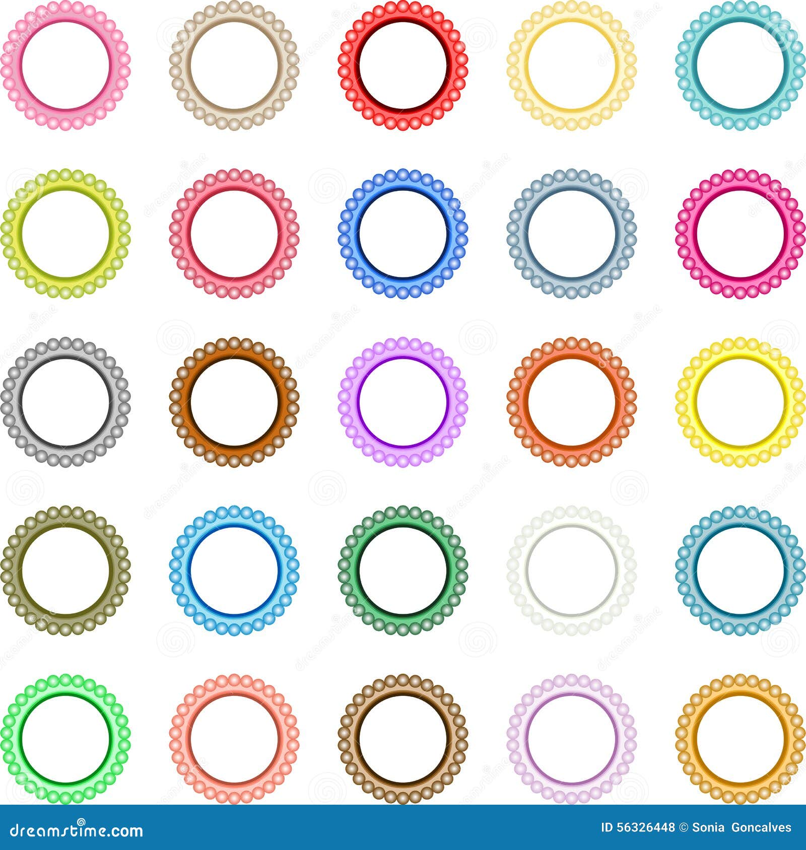 Adviseren geweten Terug kijken Kleurrijke ronde etiketten vector illustratie. Illustration of bureau -  56326448