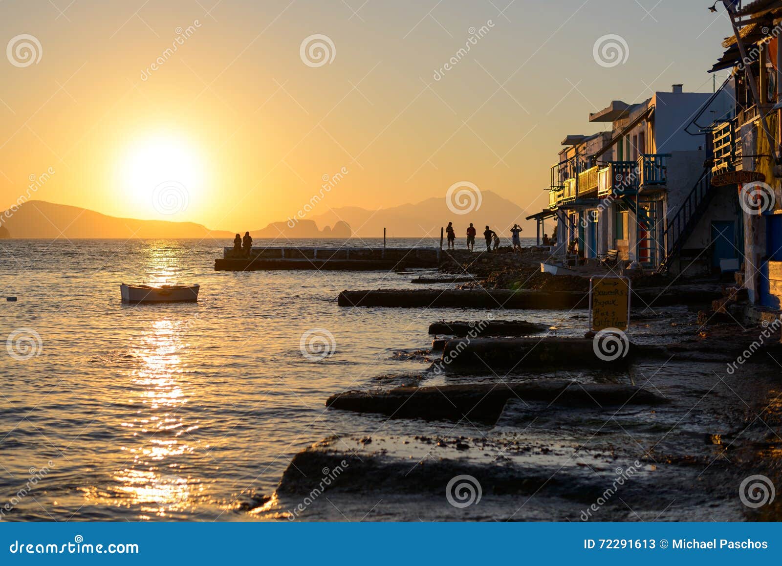 Klima, Melos, Fishing Village Editorial Stock Photo - Image of scenic ...