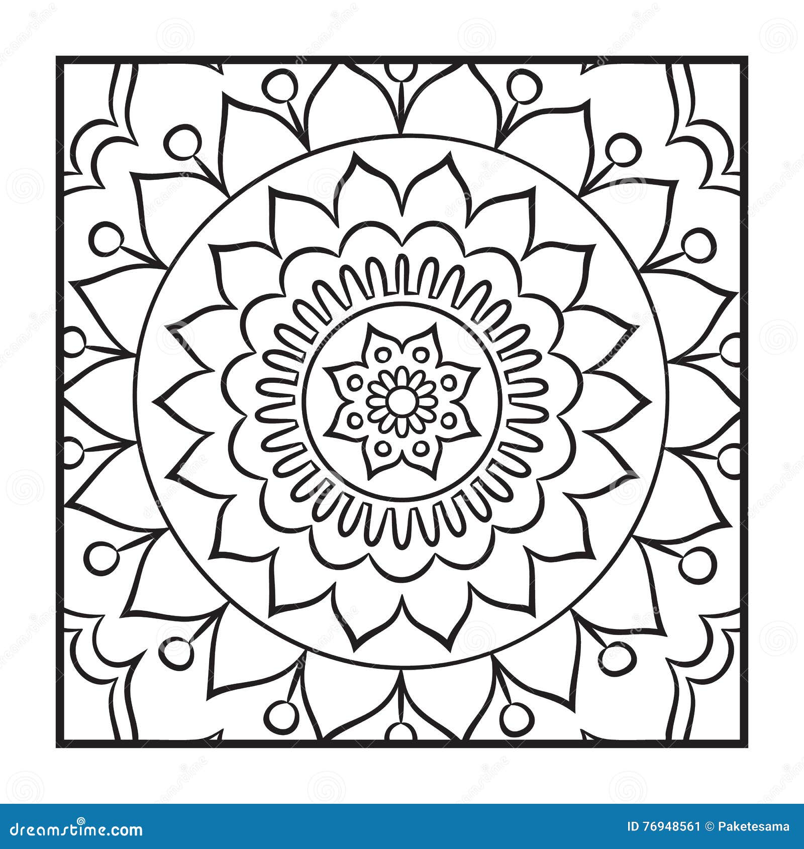 Download Klotter Mandala Coloring Page Vektor Illustrationer ...