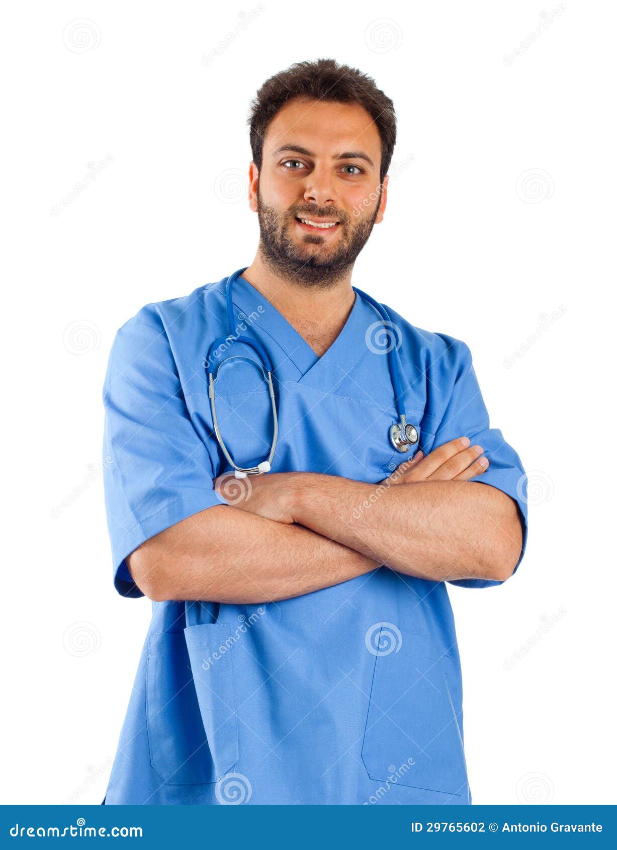 Knappe Jonge Arts Stock Foto. Image Of Gezondheid, Blauw - 29765602