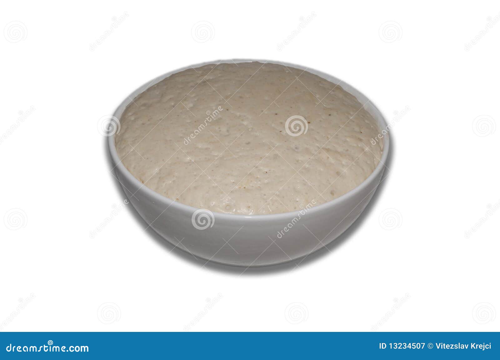 Knead Dough in a White Bowl Stock Image Image of preparing, dough