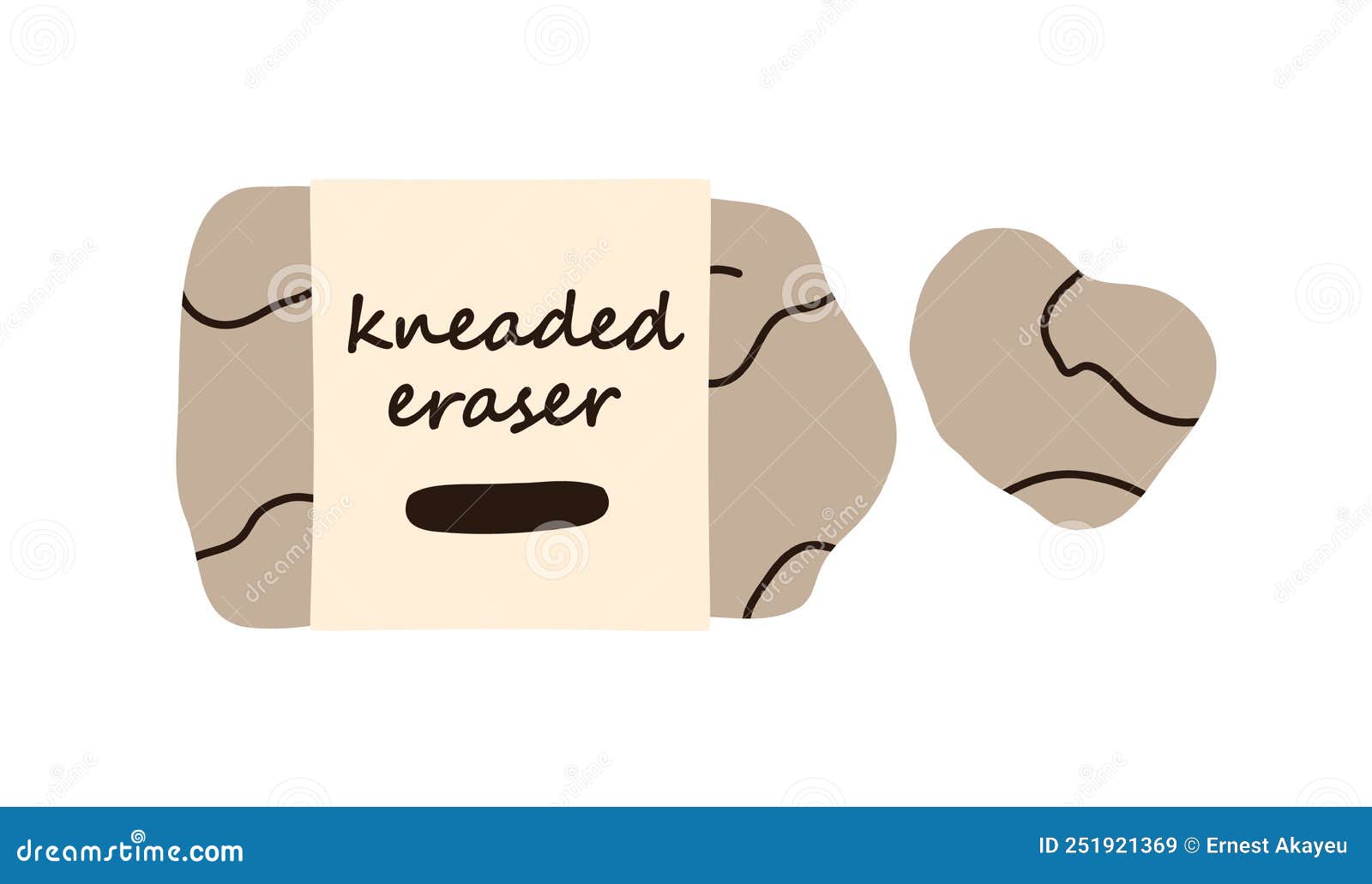 Kneaded Eraser for Erasing, Drawing, Blurring. Soft Flexible Rubber.  Artists Gum. Art Supply, Tool Stock Illustration - Illustration of  blurring, kneaded: 251921369