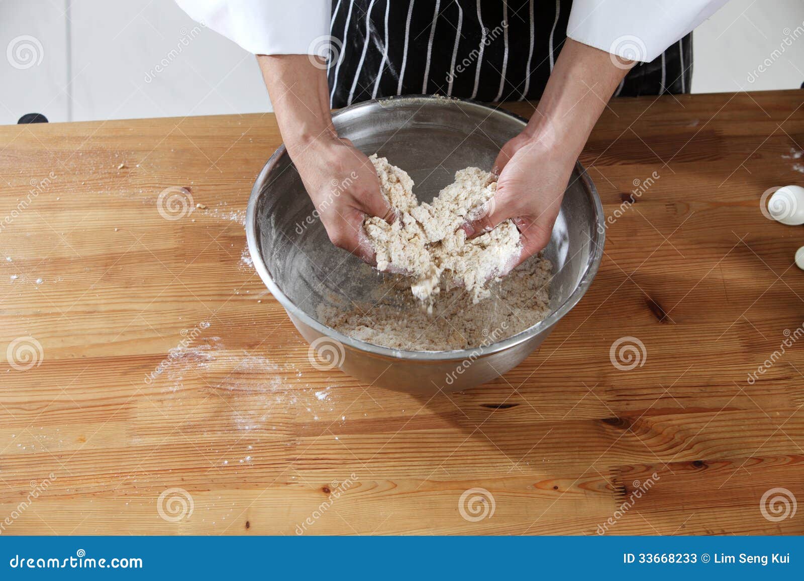 Kneading the dough stock image. Image of mixture, meal 33668233