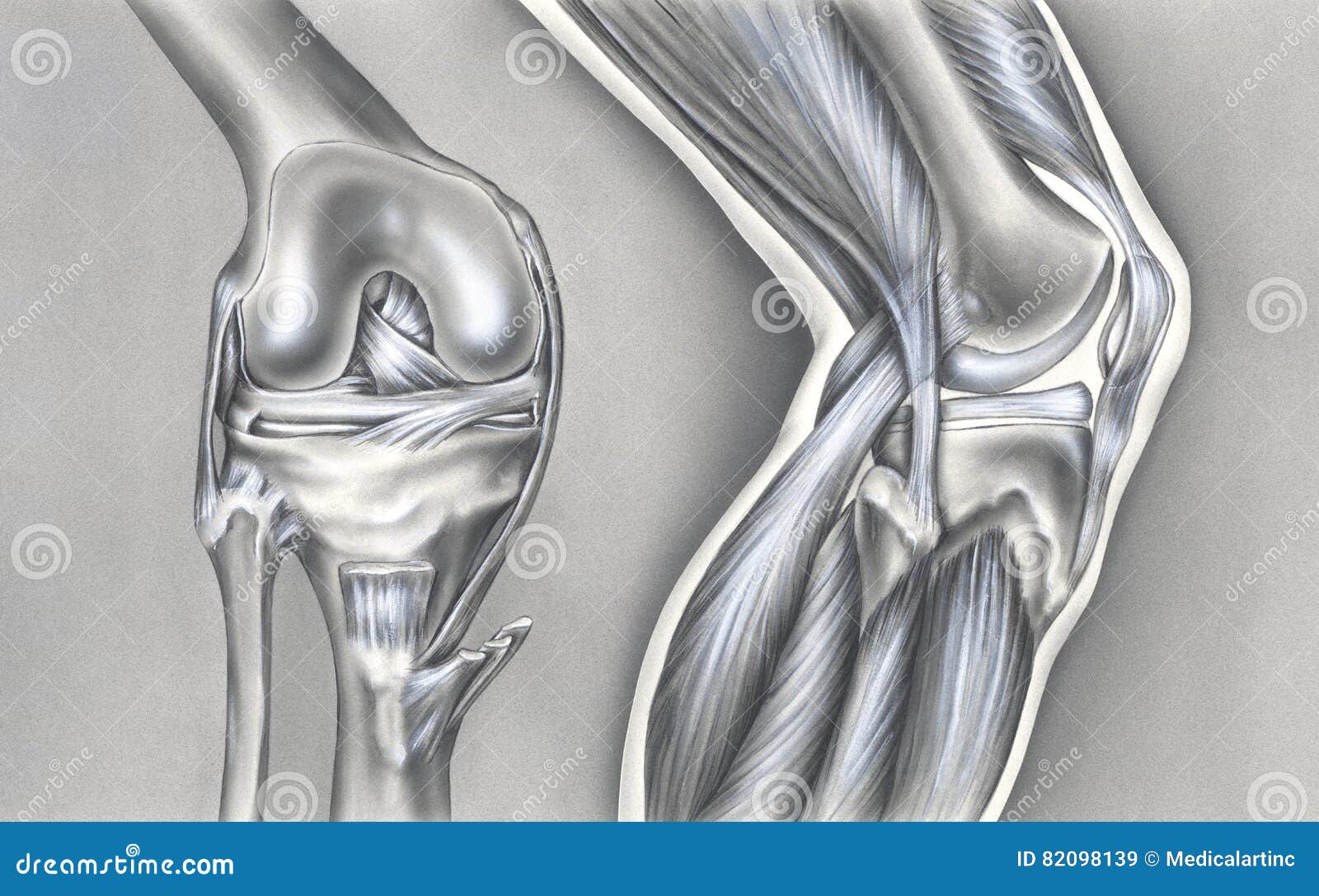 knee - bones, ligaments & muscles