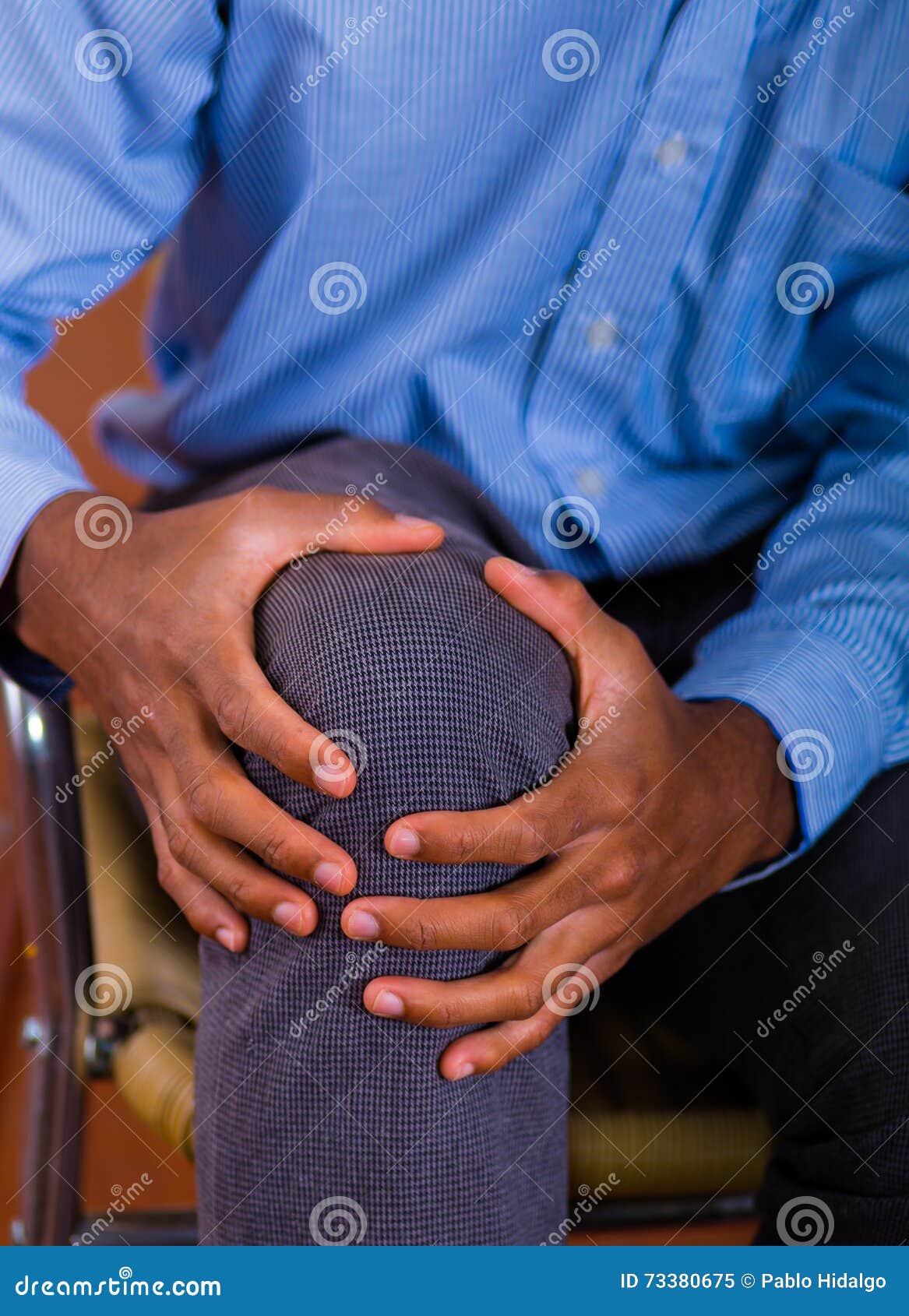 Knee Massage when Pain Comes, Both Hands Helping Stock Image Image of people, masculine 73380675