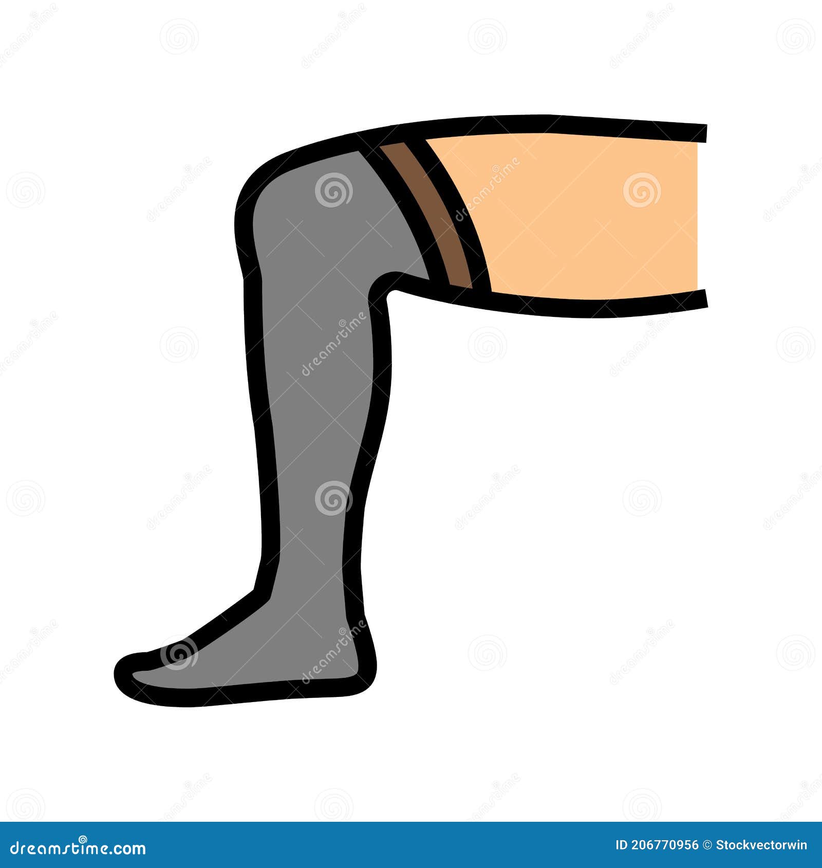 Knee Sock Color Icon Vector Isolated Illustration Stock Illustration ...