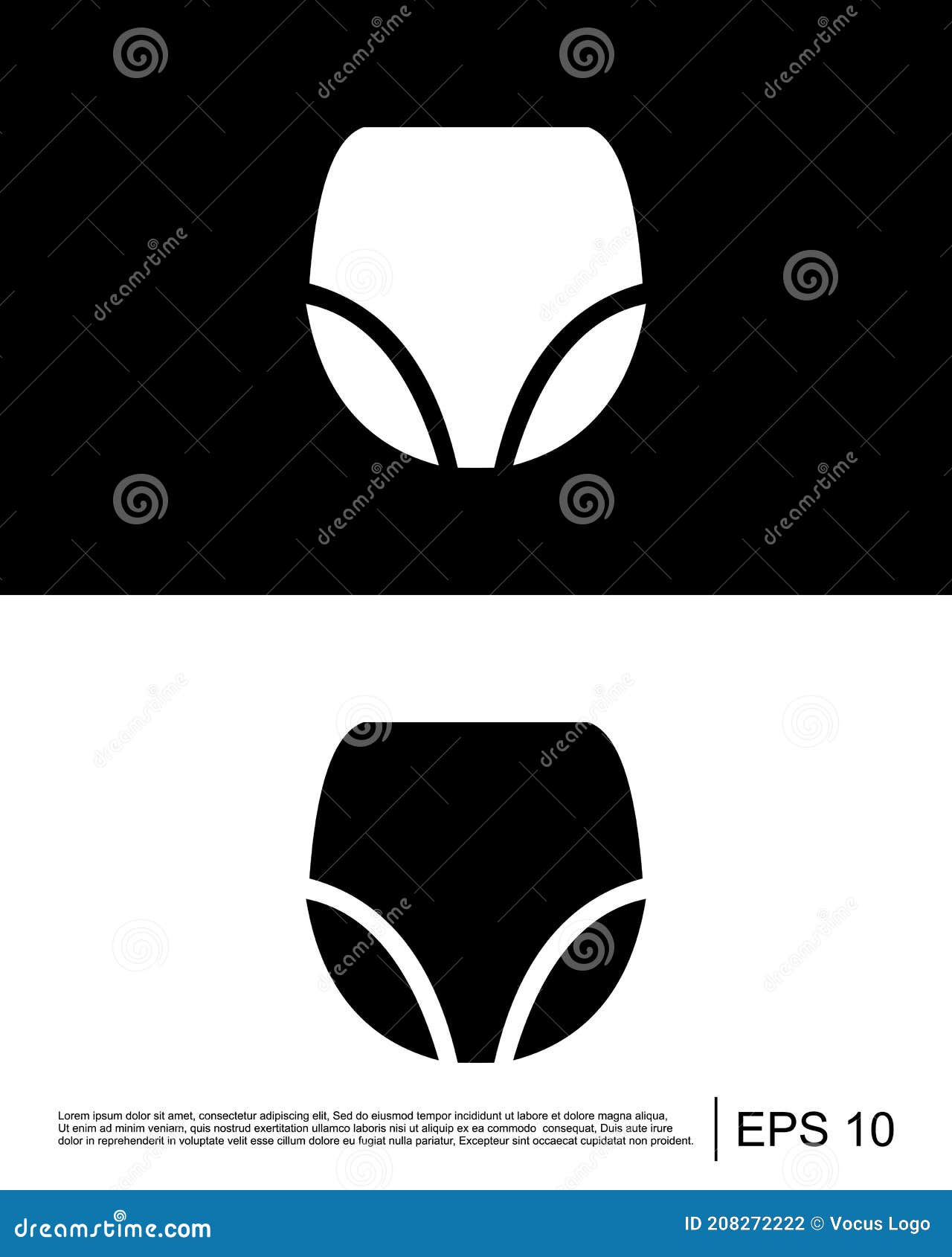 Knickers Icon Vector Logo Template Stock Vector Illustration of cloth
