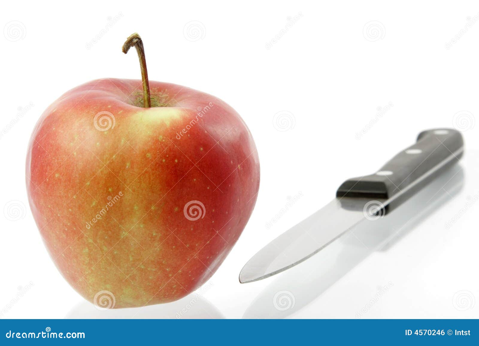 Knife and apple stock photo. Image of healthy, crisp, food 4570246