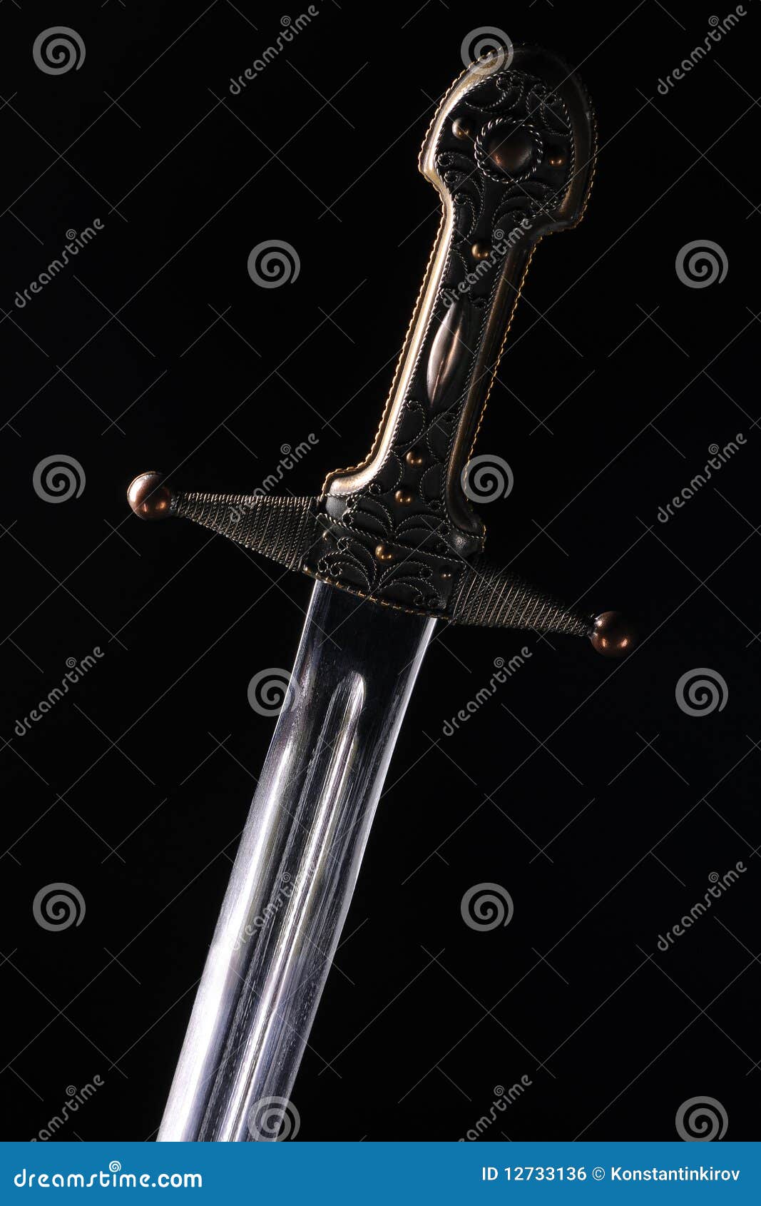 Knife On A Black Background Stock Photo Image of blade, caucasian