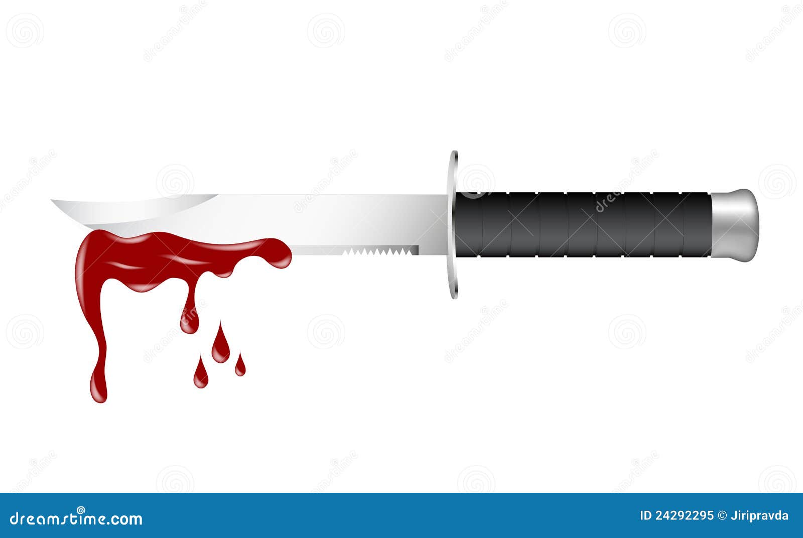 razor blade and blood Stock Illustration