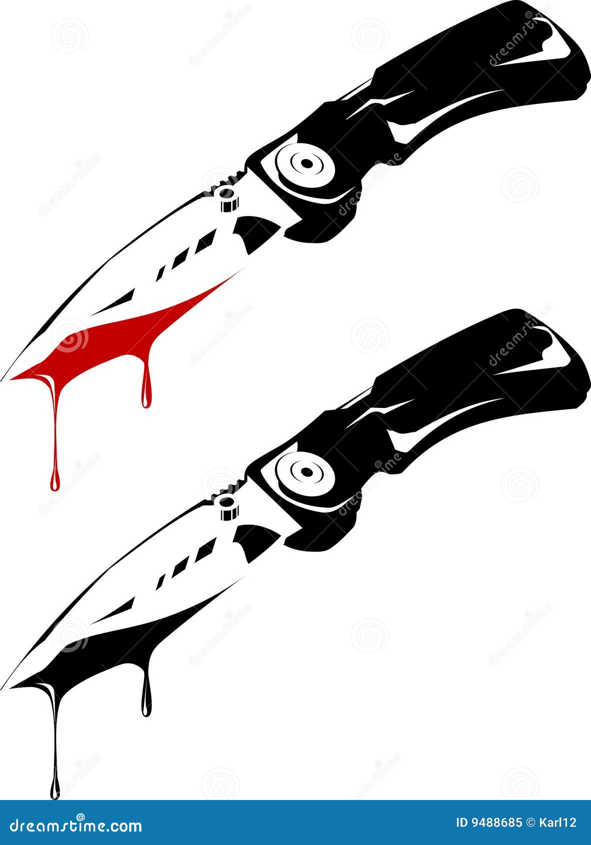 Knife with blood stock vector. Illustration of sharp ...