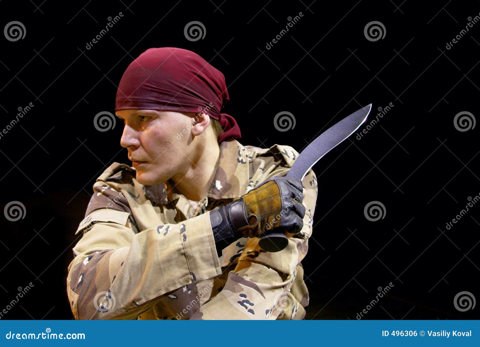 Knife combat stock photo. Image of duel, blade, edge, warrior 496306