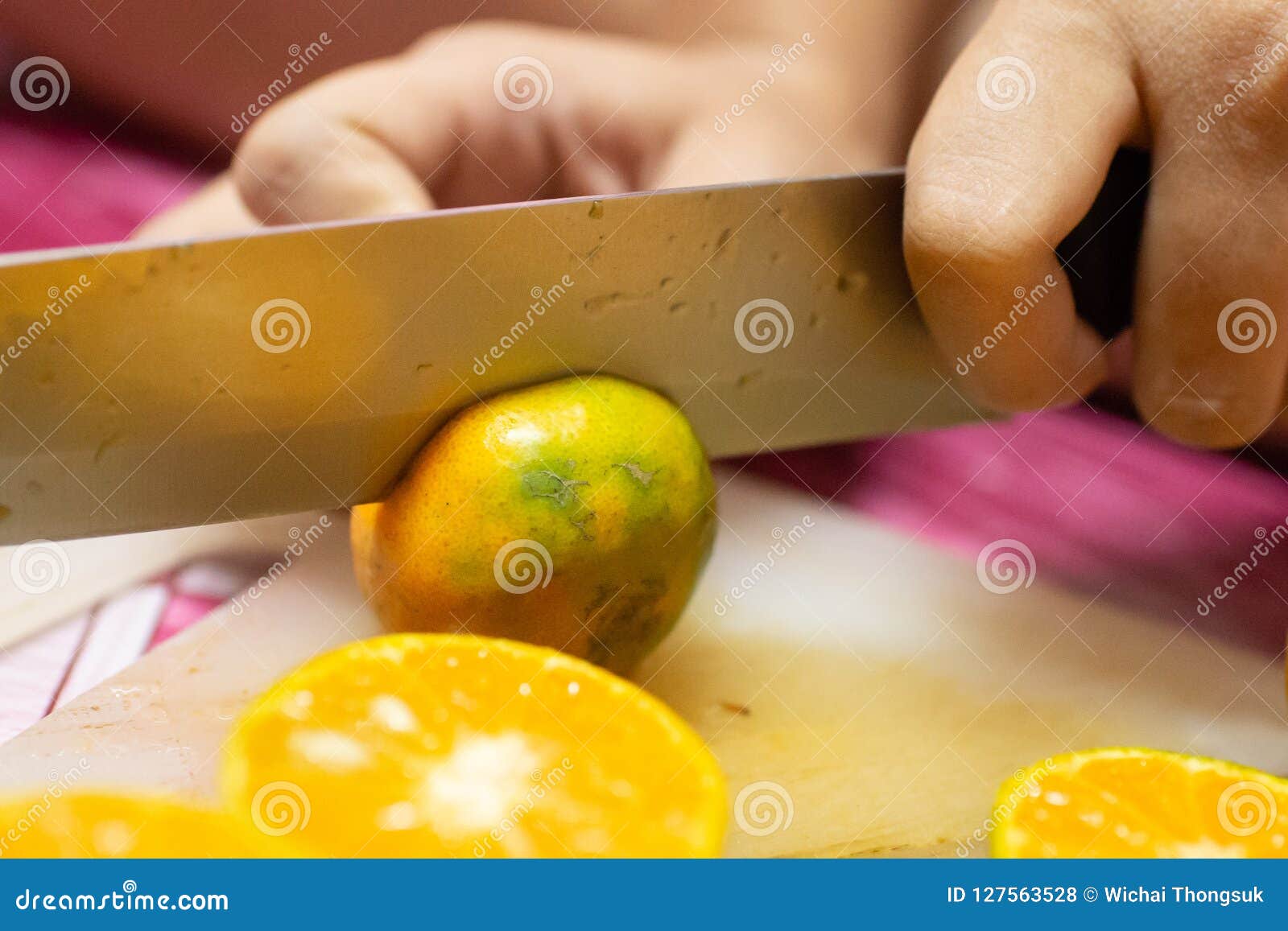 Knife cut fruit stock photo. Image of kitchen, food 127563528