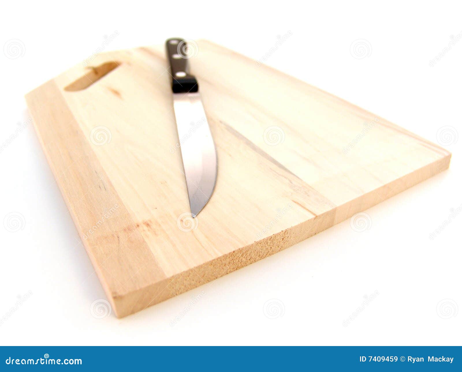 Knife and cutting board stock image. Image of isolated 7409459