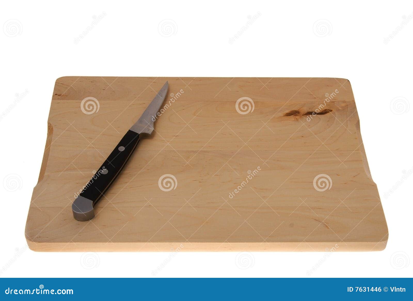 Knife on cutting board stock photo. Image of block, white 7631446